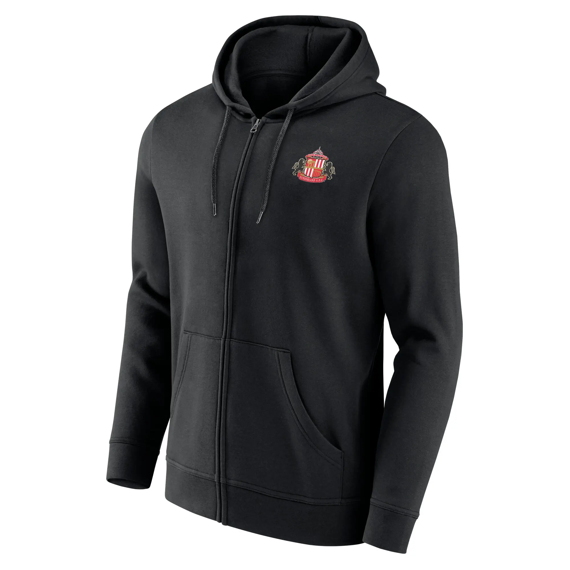 Fanatics Sunderland Logo Full Zip Hoodie - Black - Mens