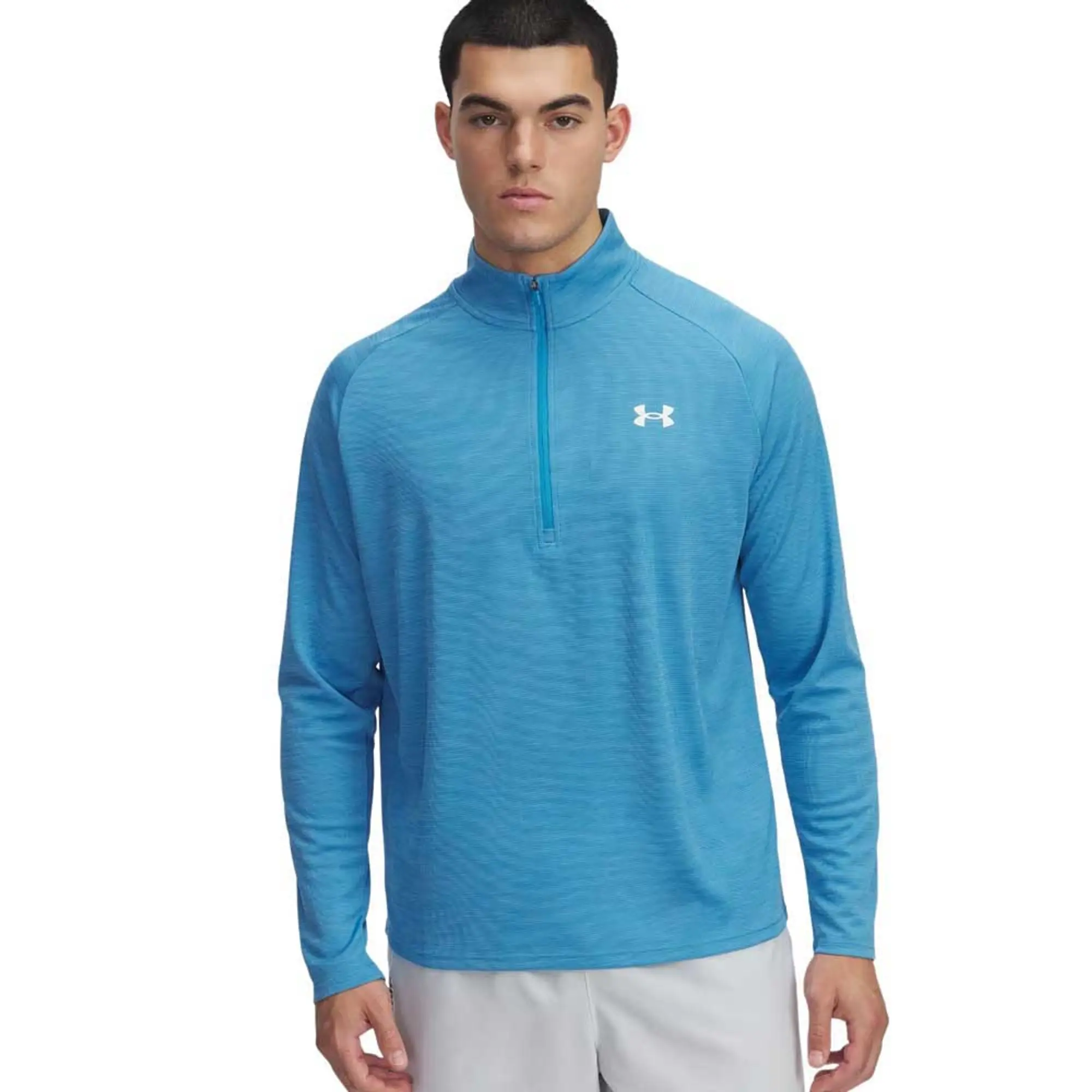Under Armour UA Tech Textured Half Zip Top - Blue - Size 2XL - Blue