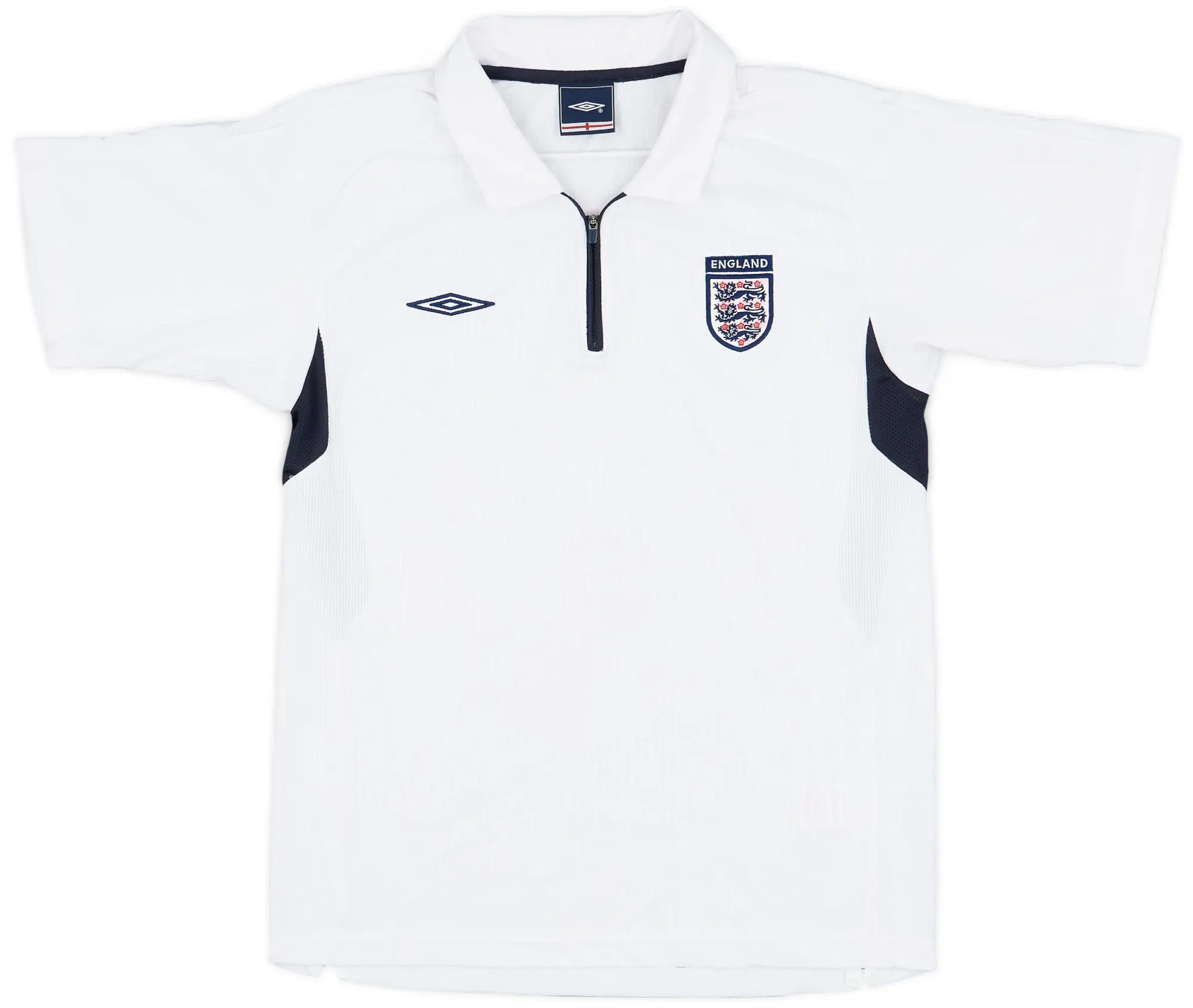 2004-05 England Umbro 1/4 Zip Polo Shirt - 9/10 - (S)