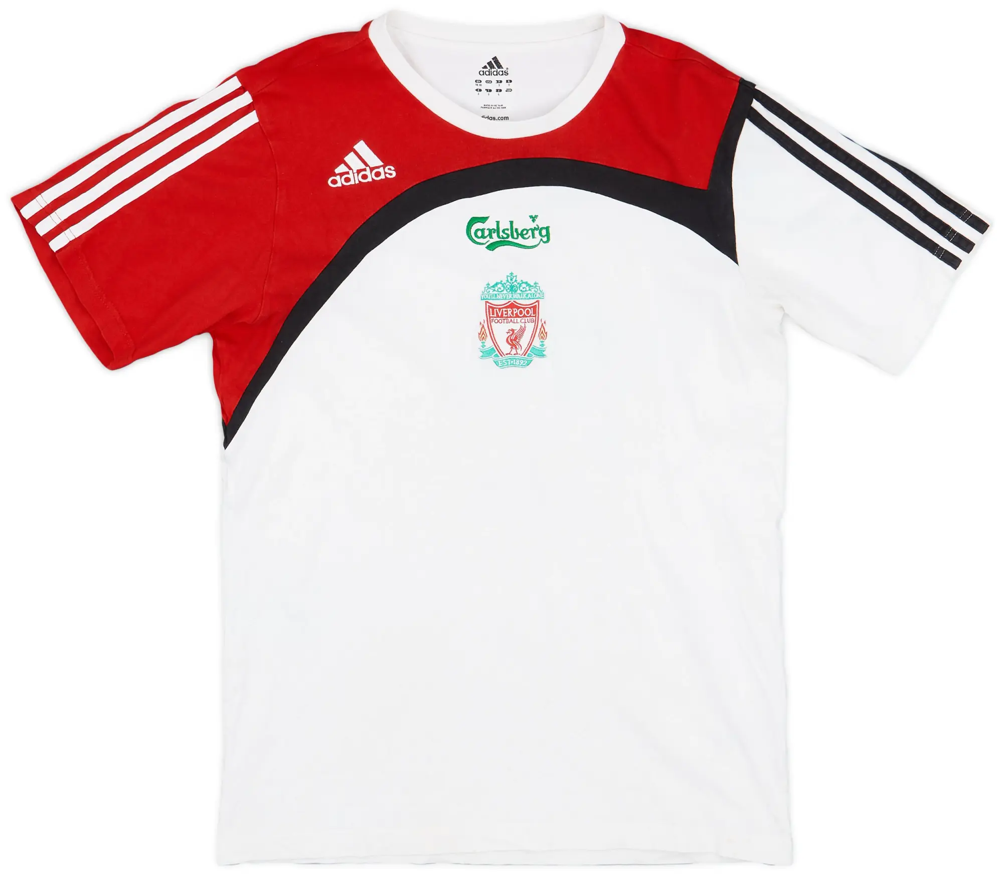 2007-08 Liverpool adidas Cotton Tee - 8/10 - (M)
