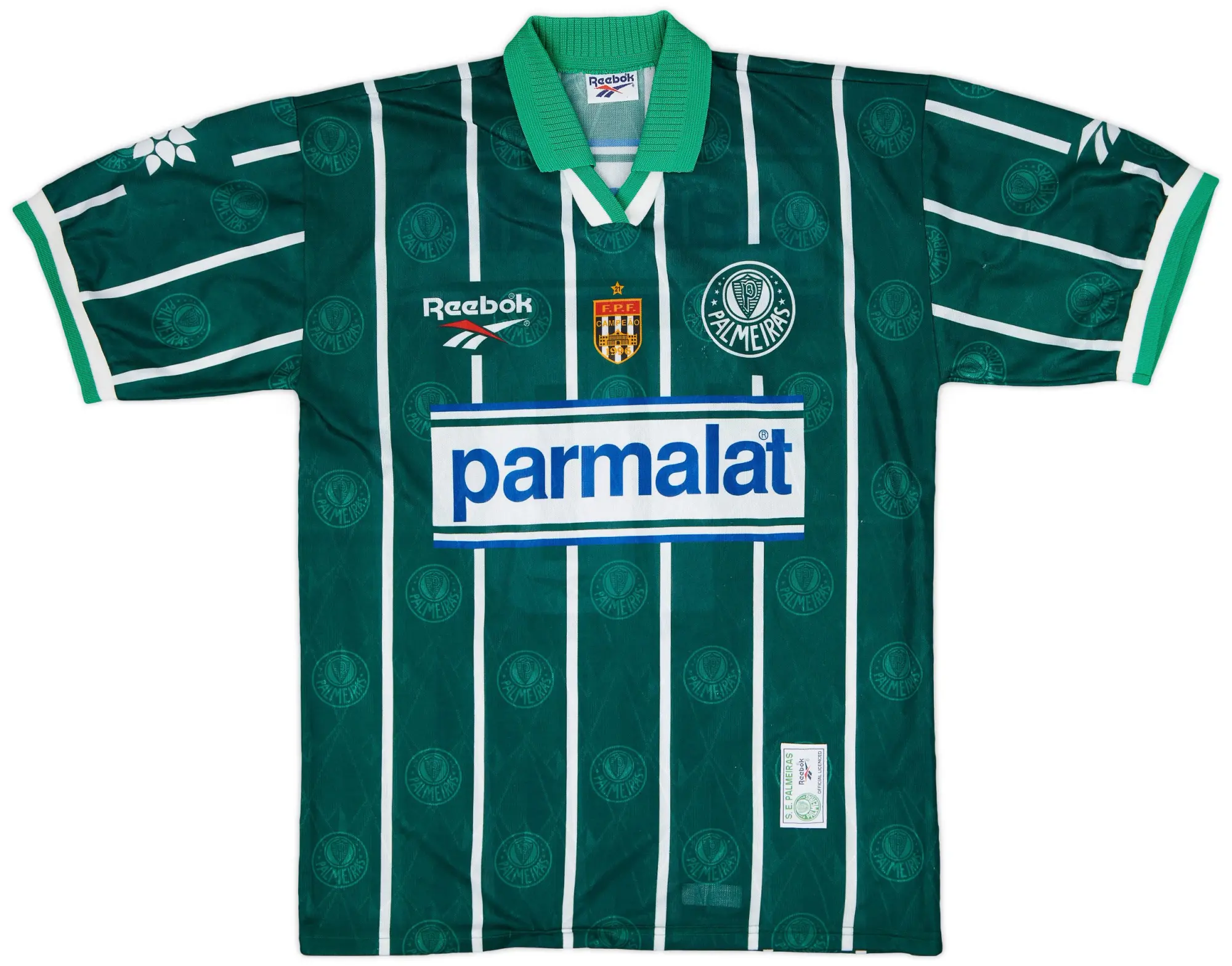 Reebok 1996 Palmeiras 'Campeonato Paulista' Home Shirt #10 - 9/10 - (XL)