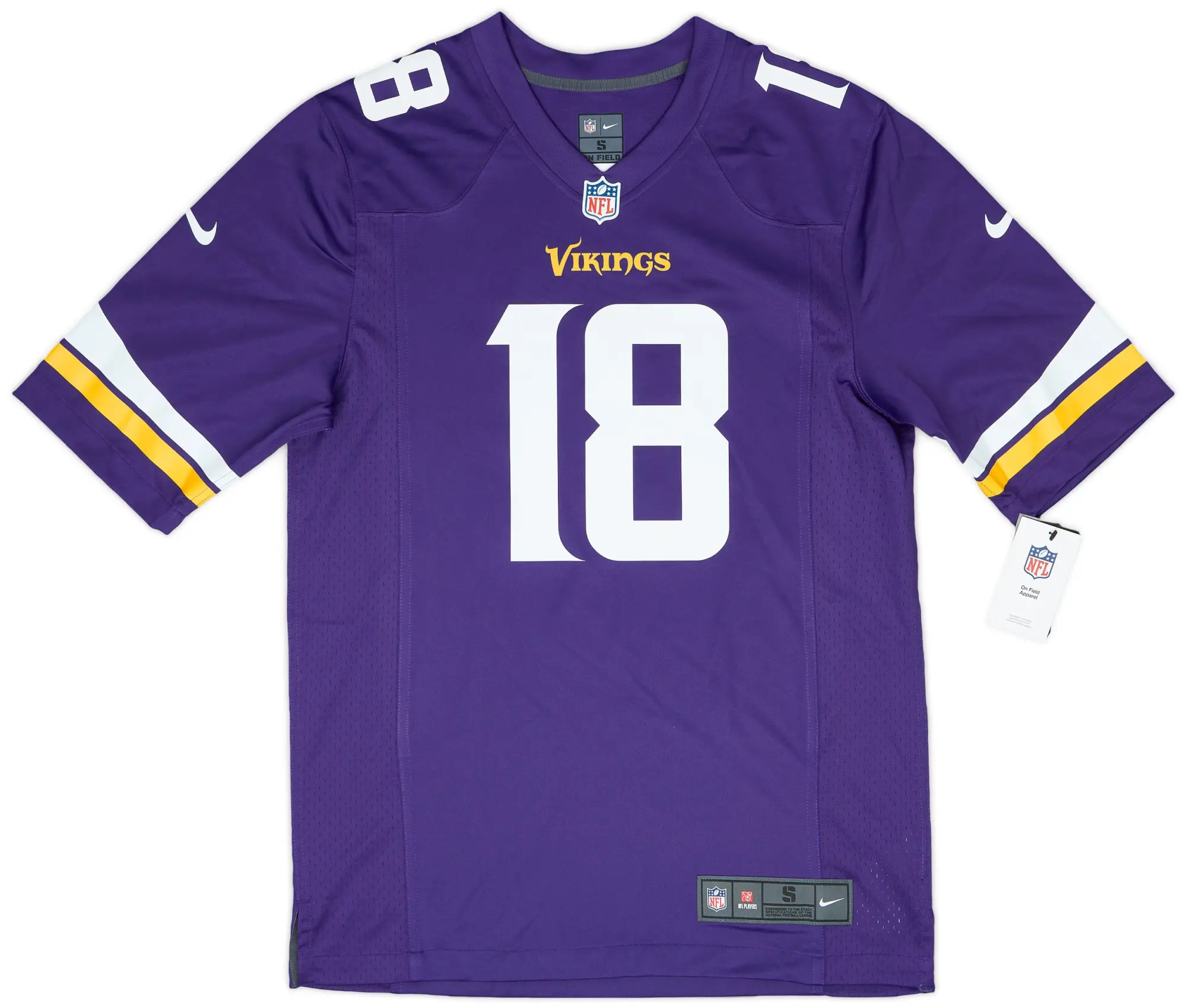 2020 24 Minnesota Vikings Jefferson 18 Nike Game Home Jersey S VIKH20 514 FOOTY.COM