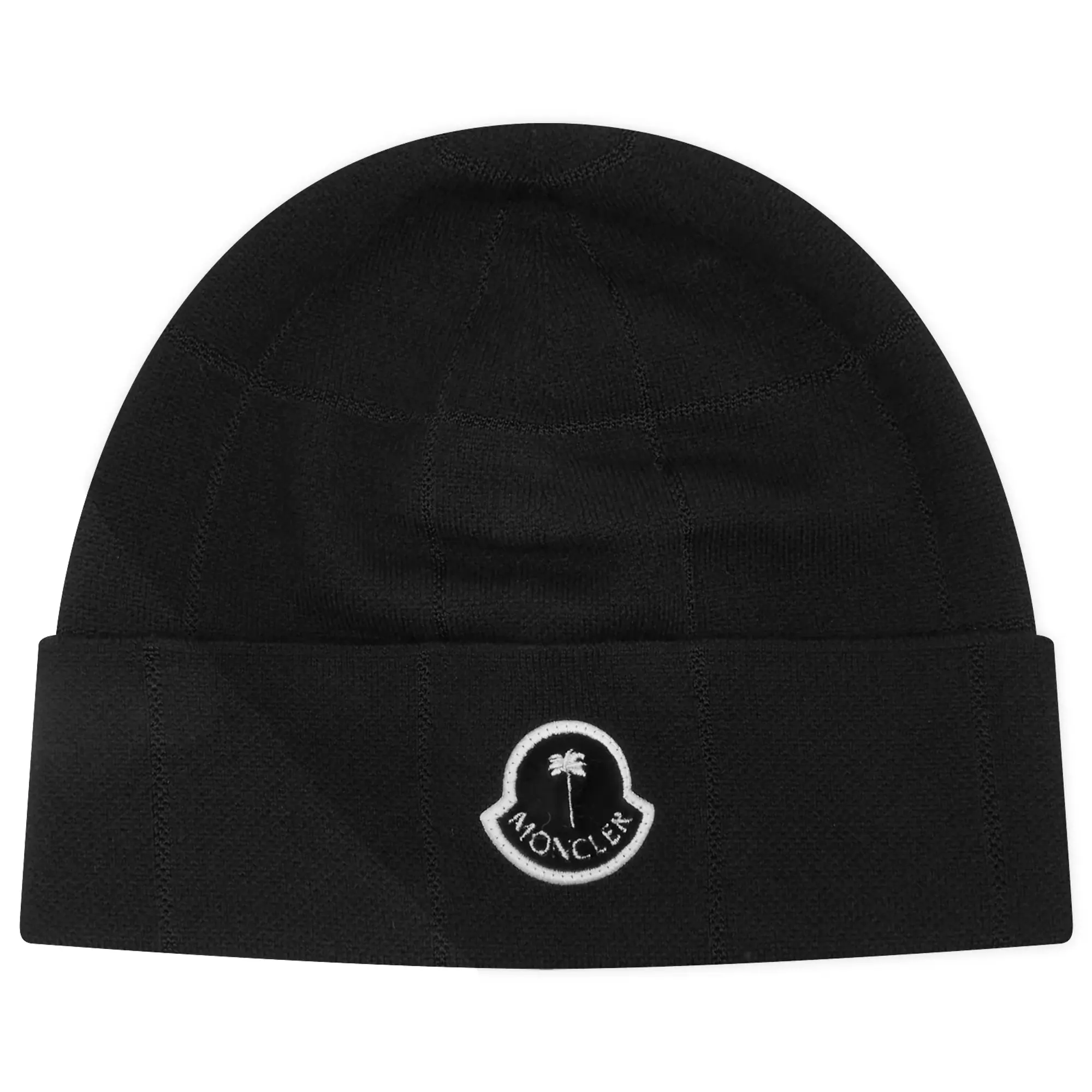 Moncler Men s Genius x Palm Angels Beanie Black 3G000 03 M5022 999 FOOTY.COM