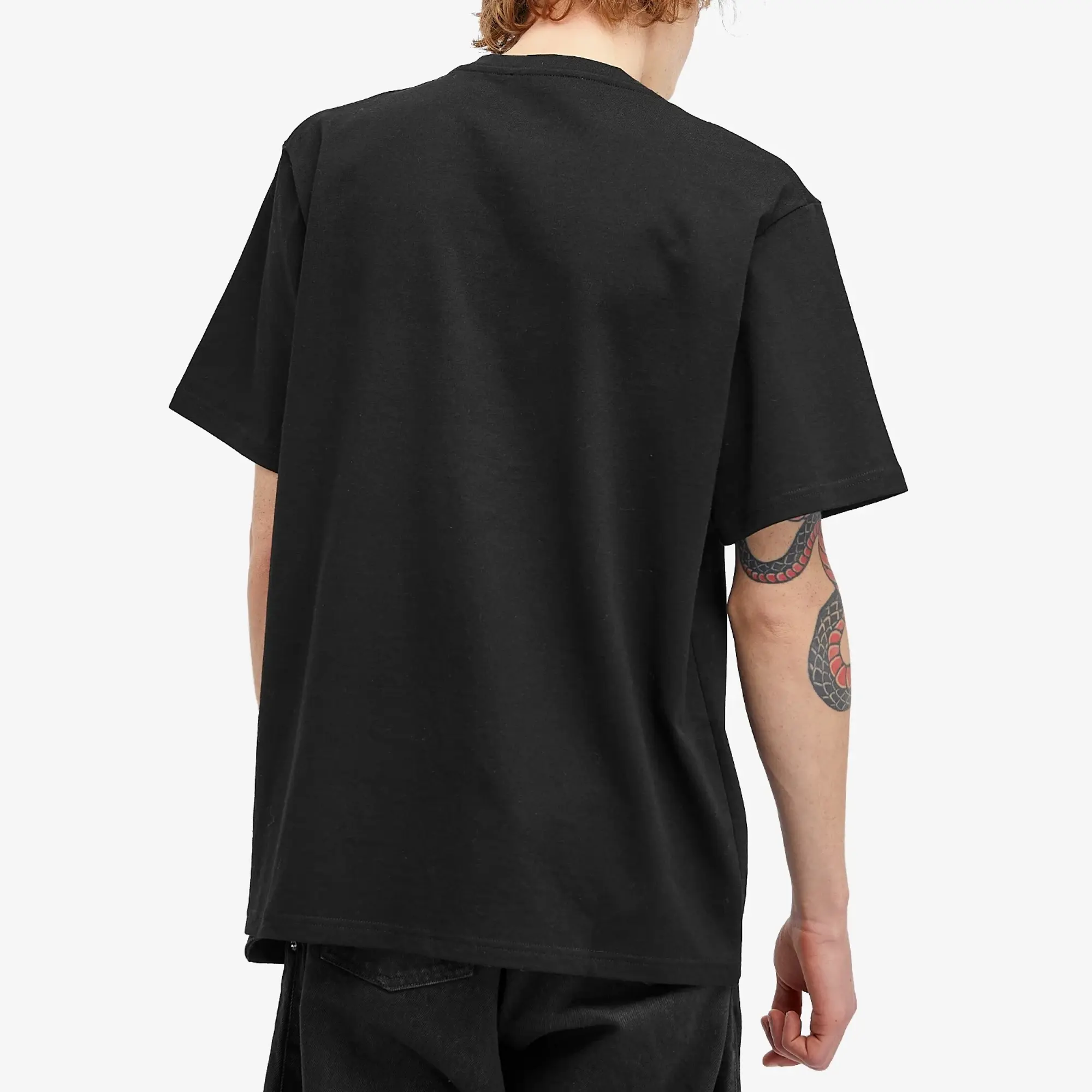 JW Anderson Men's Jersey Anchor Embroidery T-Shirt Black