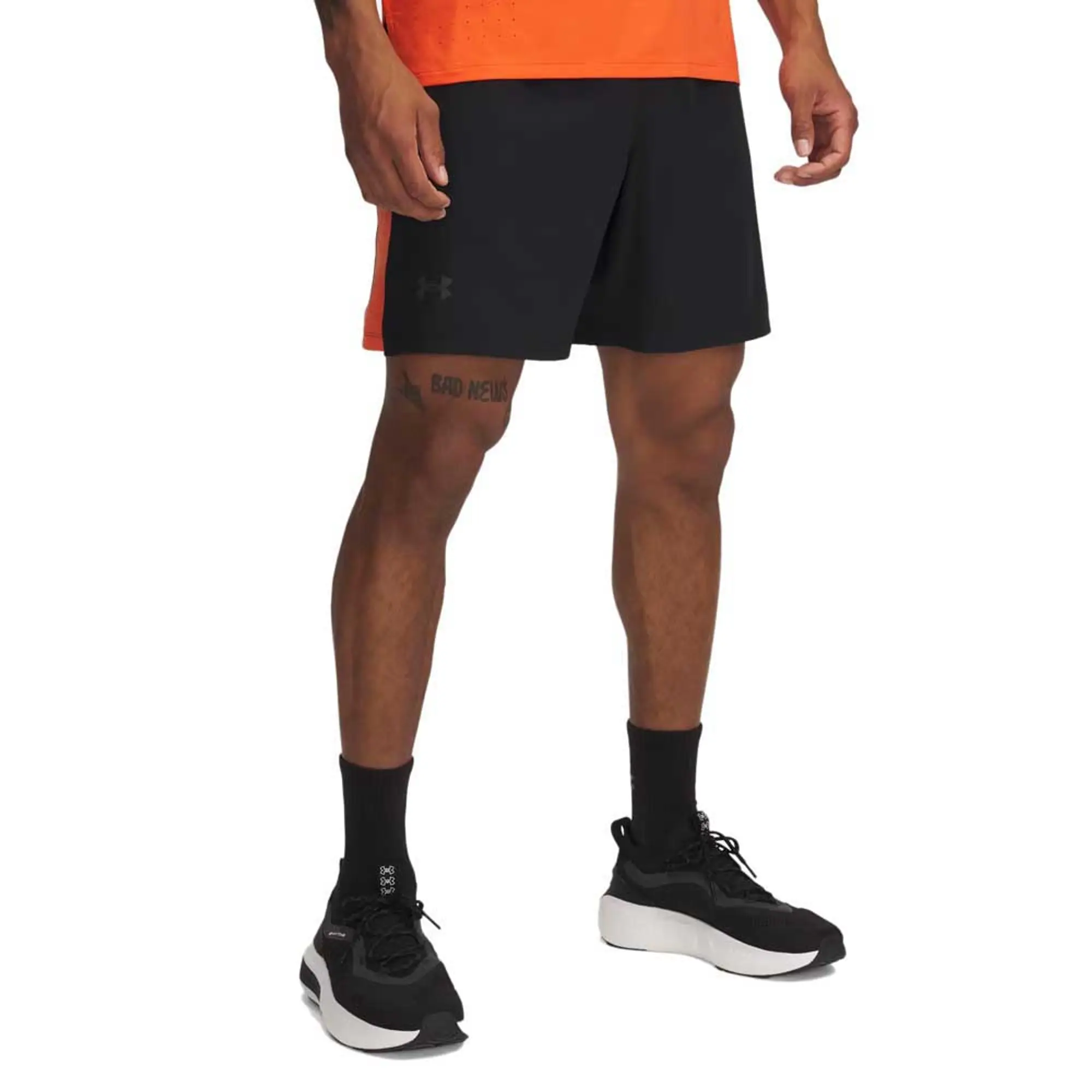 Men's  Under Armour  Launch Elite 7'' Shorts Black / Fire / Reflective XXL