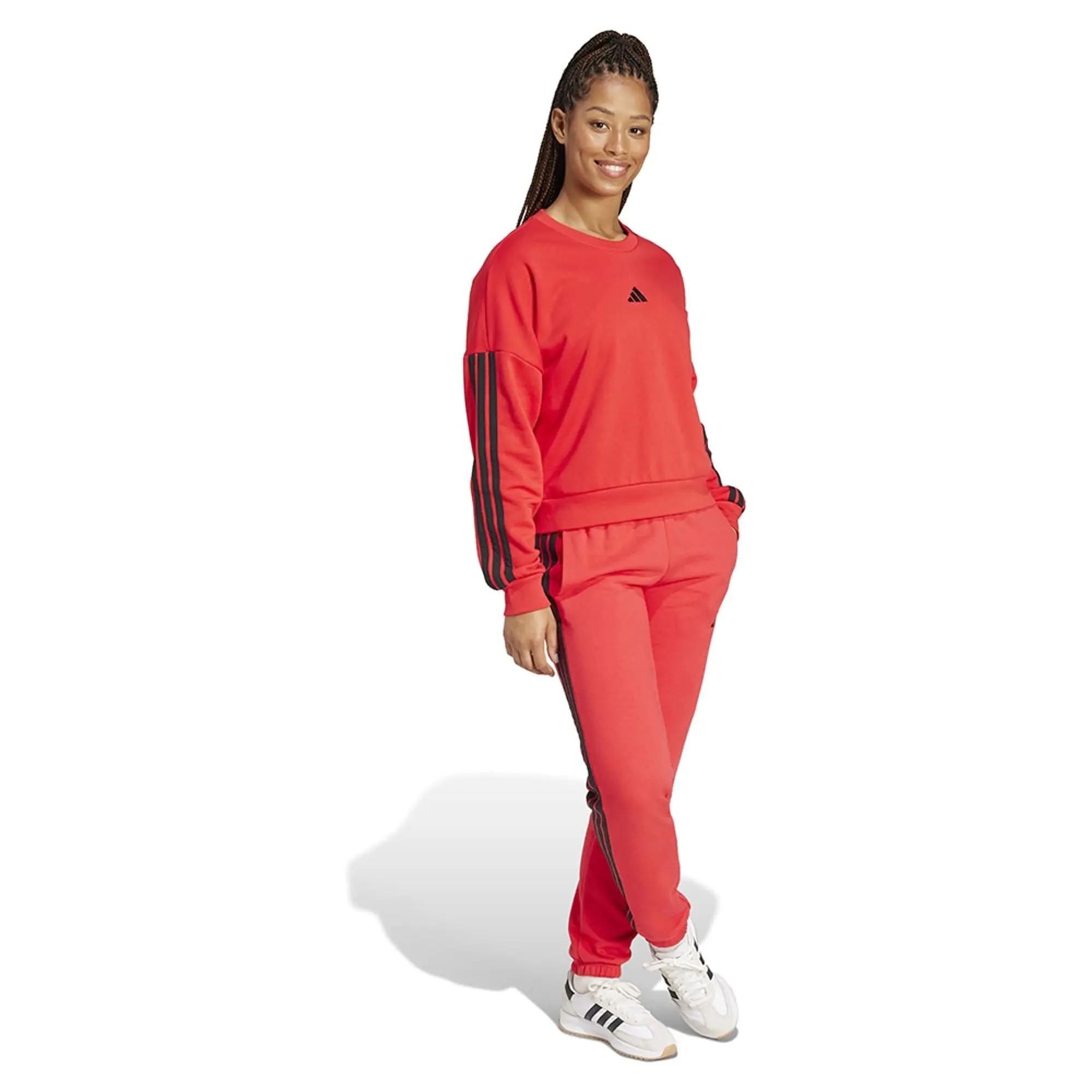 Adidas Essentials 3 Stripes French Terry Cuffed Joggers