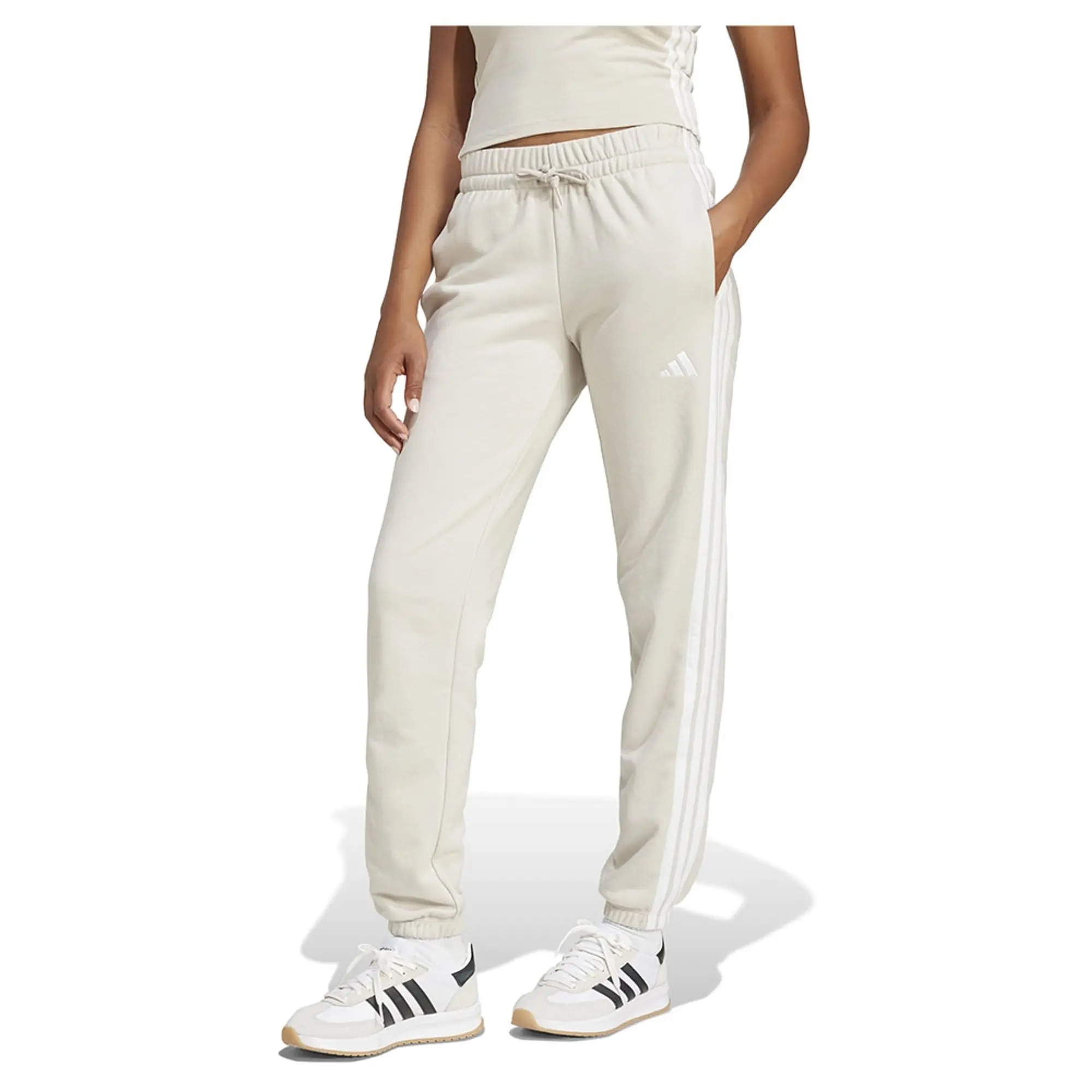 Adidas Essentials 3 Stripes French Terry Cuffed Joggers