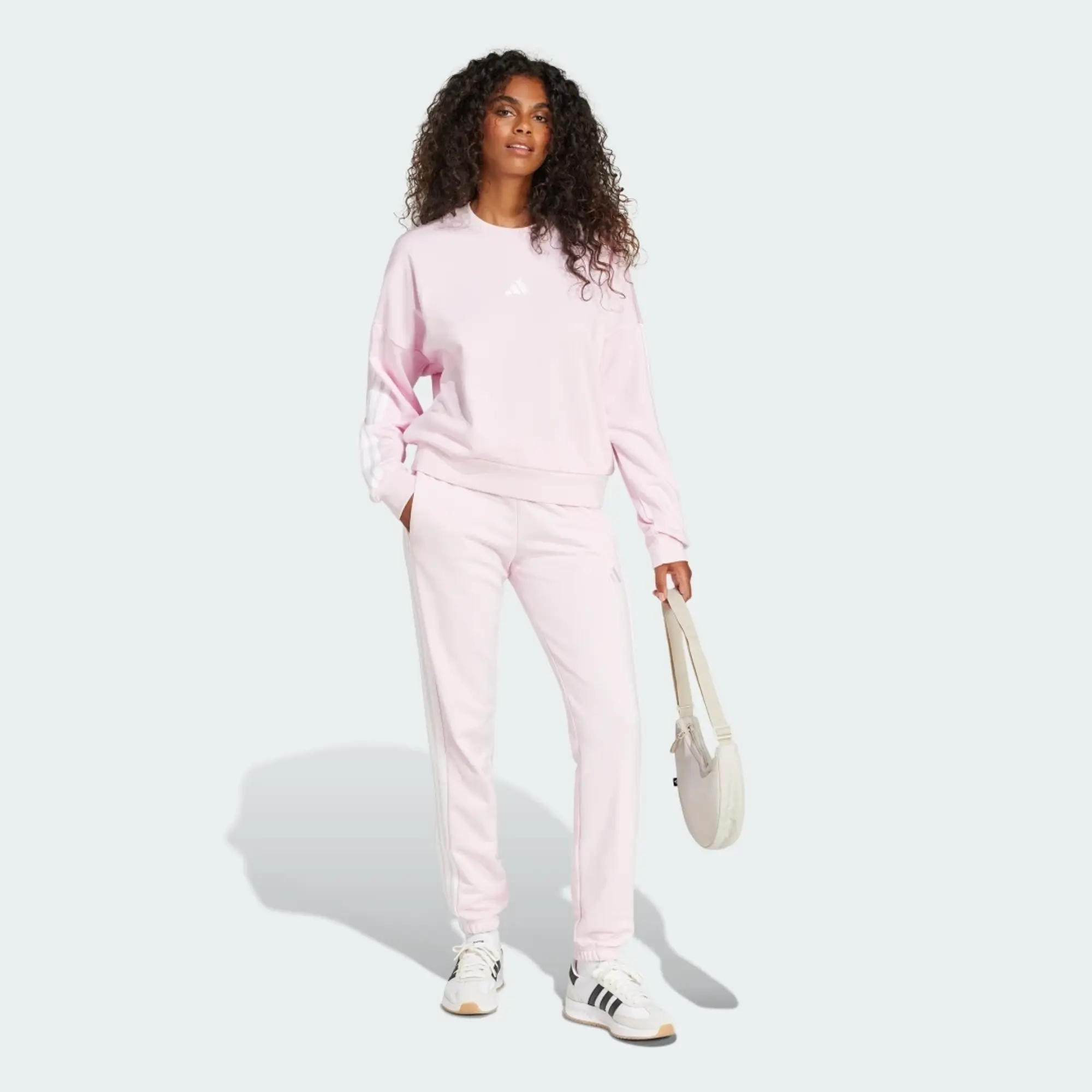 Adidas Essentials 3 Stripes French Terry Cuffed Joggers