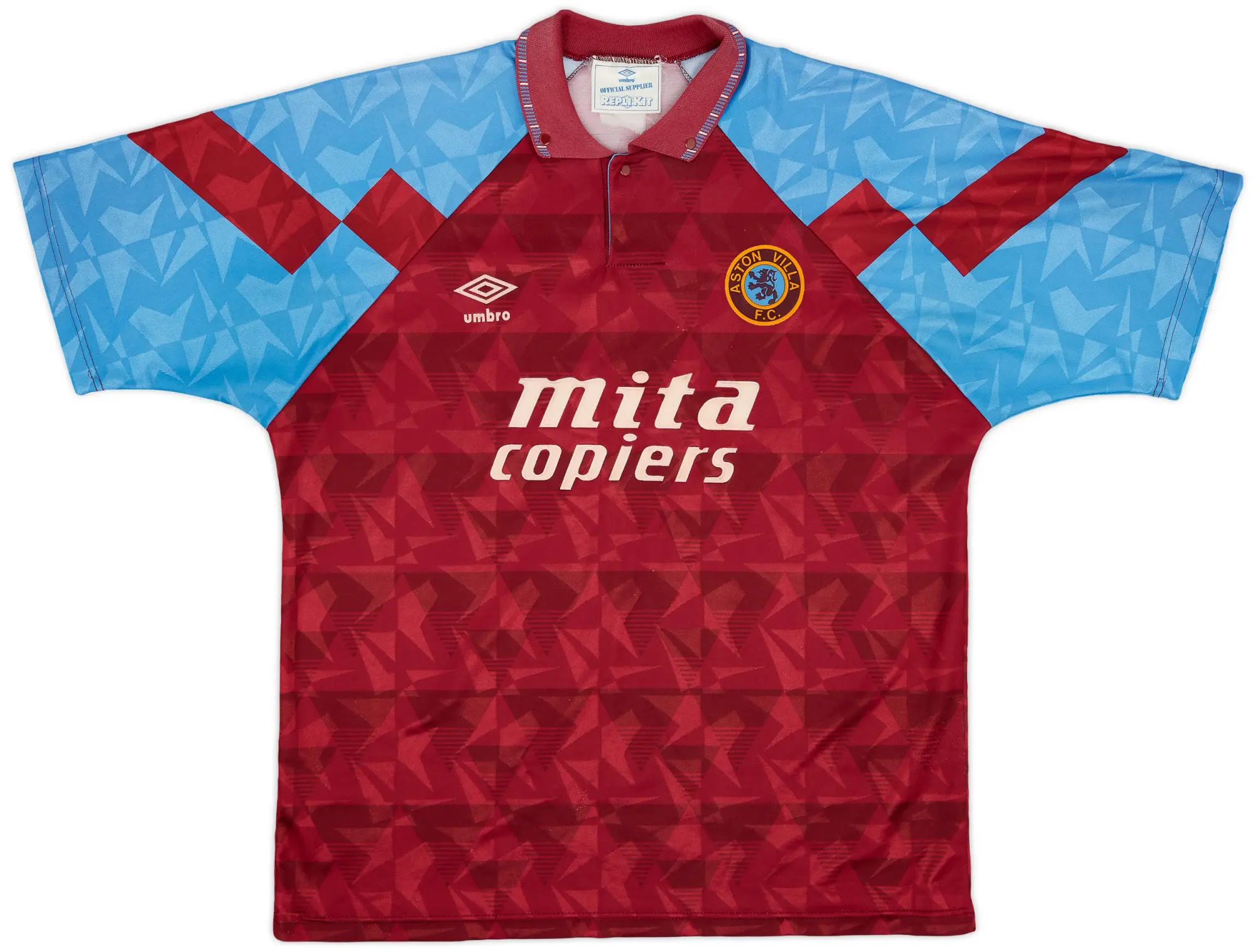 Umbro 1990-92 Aston Villa Home Shirt - 8/10 - (XL)