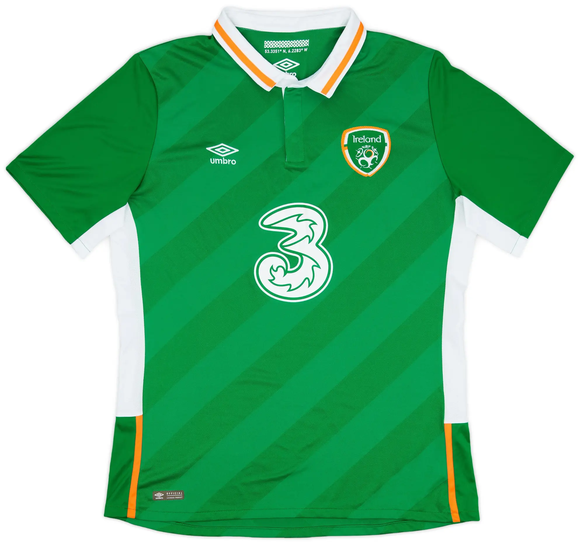 Umbro 2016-17 Ireland Home Shirt - 8/10 - (XL)