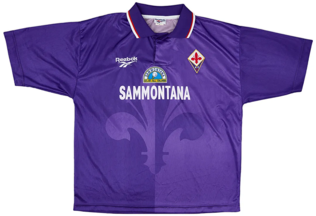 Reebok Fiorentina Mens SS Home Shirt 1995/96 | FIOH95387657used