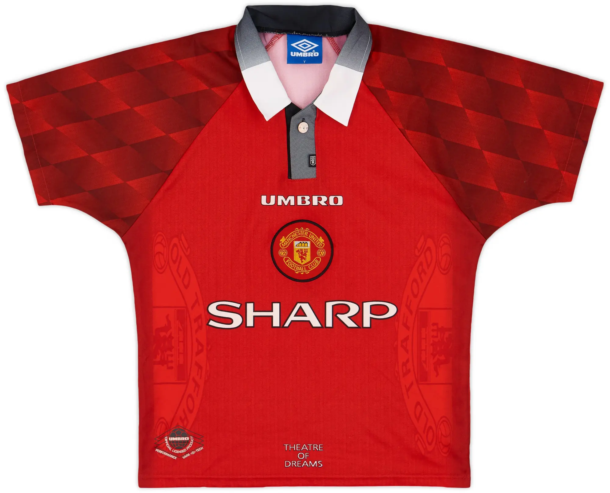 Umbro 1996-98 Manchester United Home Shirt - 9/10 - (Y)