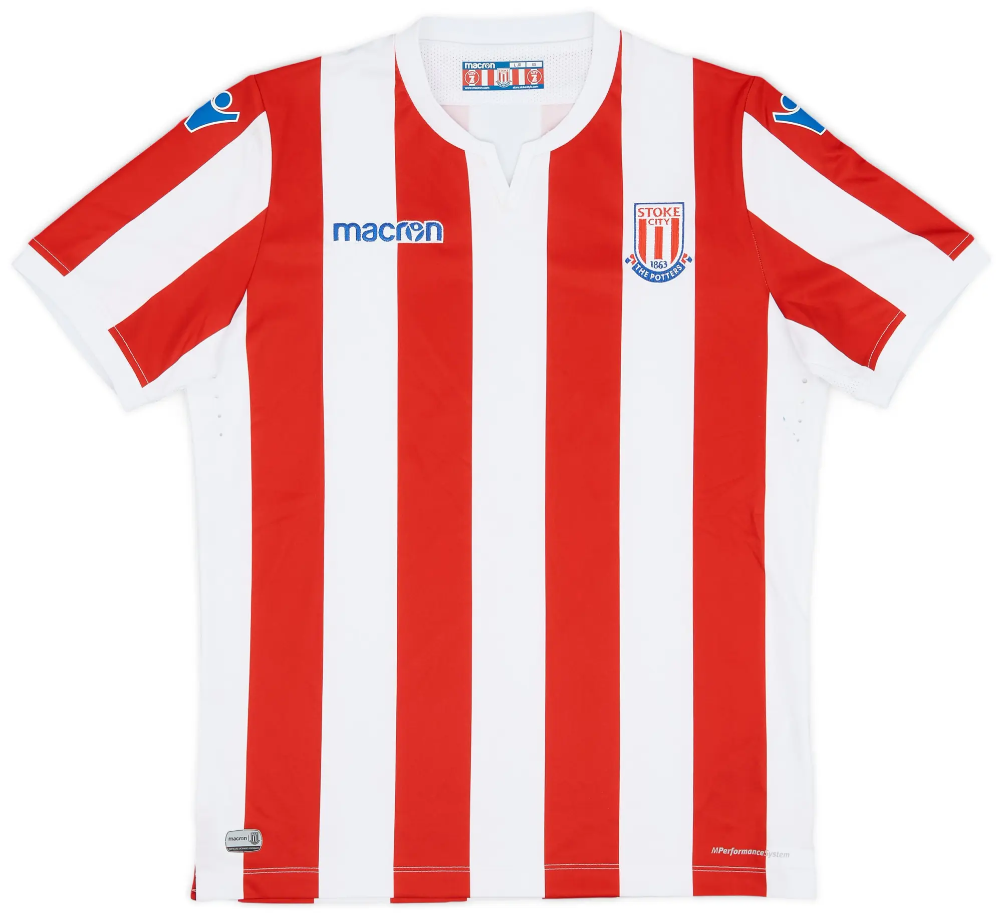 Macron 2018-19 Stoke City Home Shirt - 7/10 - (L.Boys)