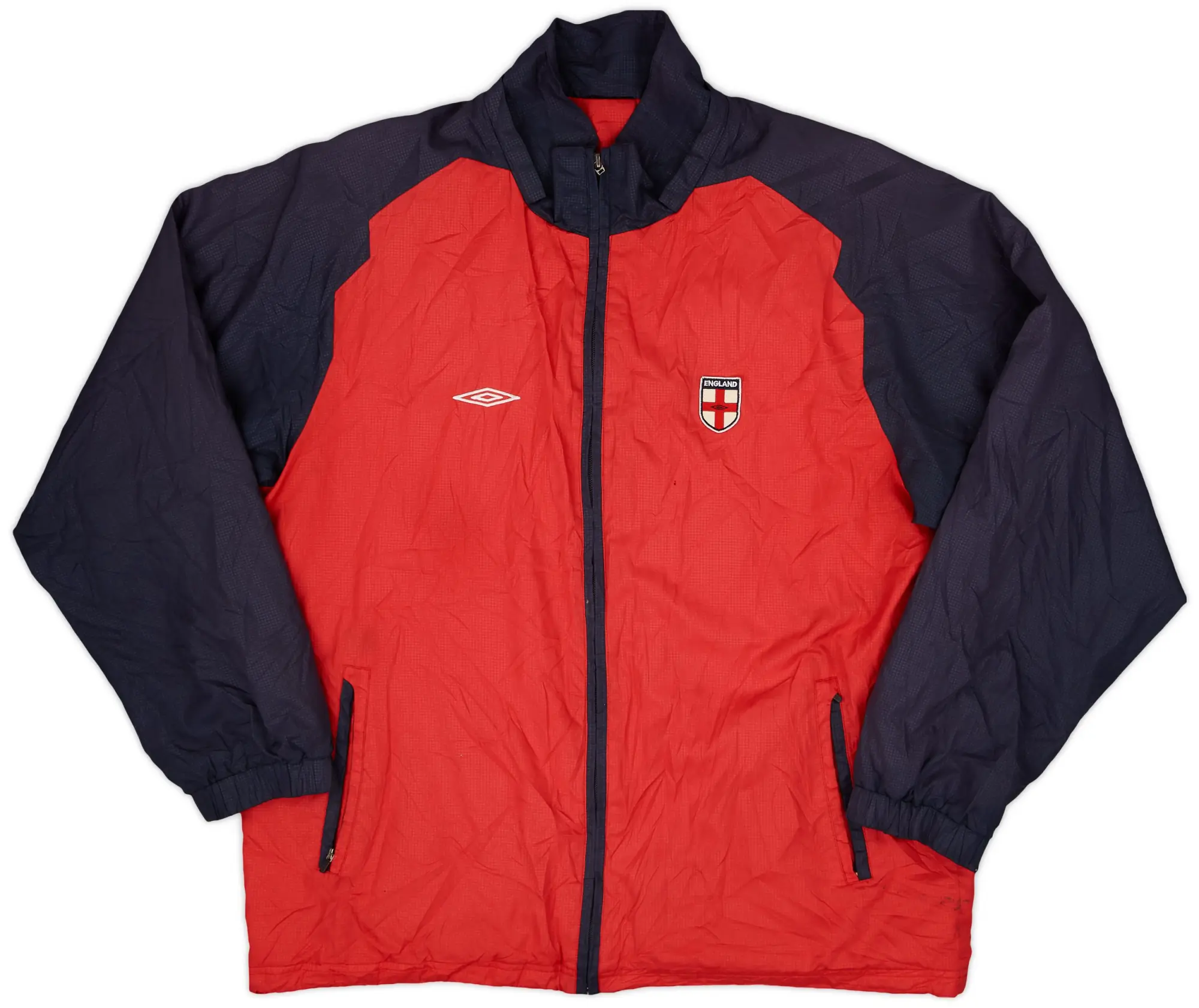 2000s Umbro Template Hooded Rain Jacket (England) - 4/10 - (XL)