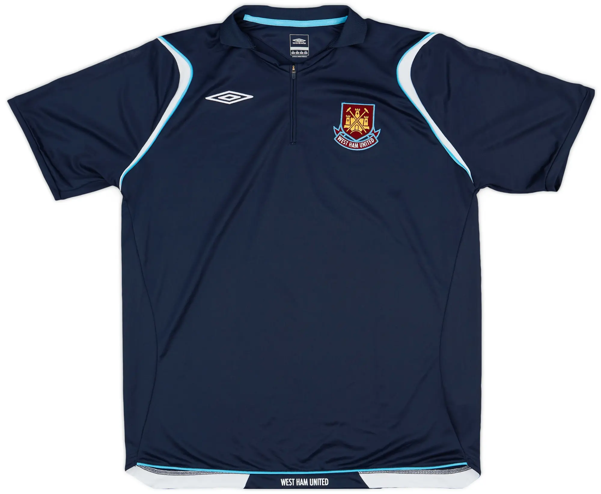 2008-09 West Ham Umbro 1/4 Zip Training Shirt - 8/10 - (XL)