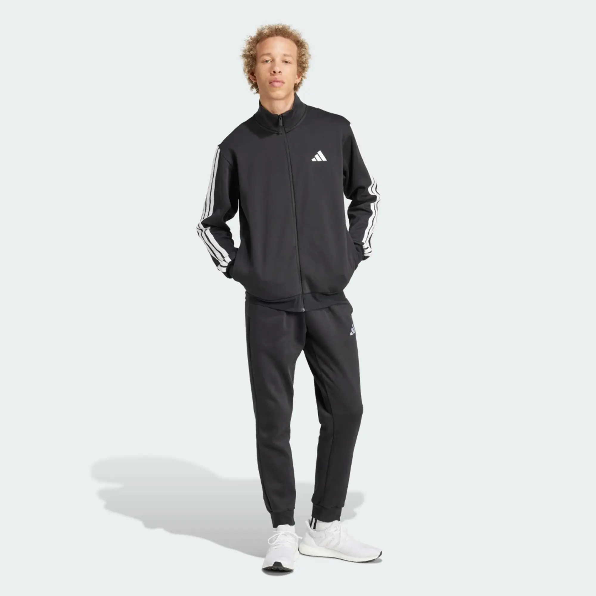 adidas Men Sportswear Basic 3 Stripes Fleece Track Suit