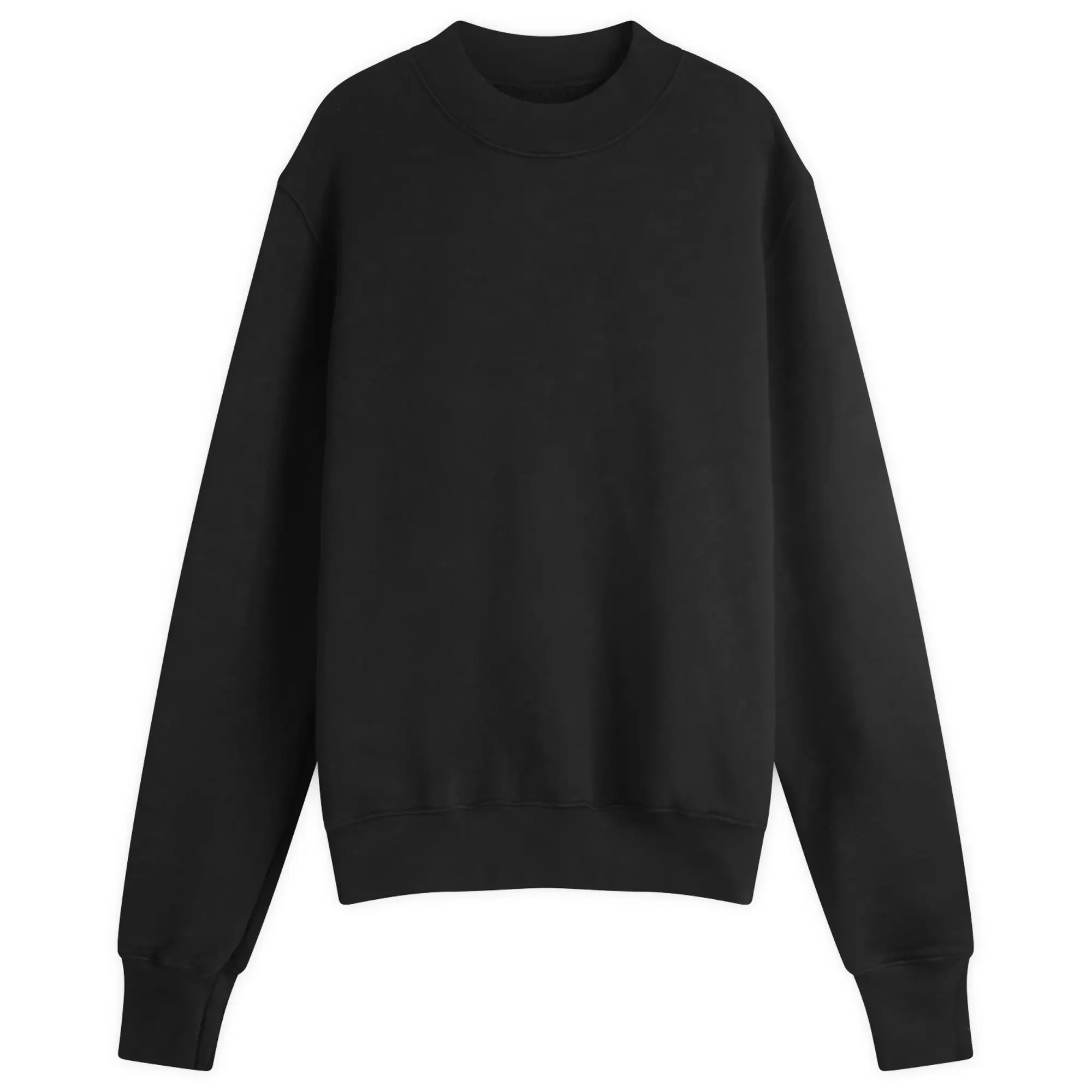 Les Tien Men's Heavyweight Banded Mock Neck Polo Jet Black