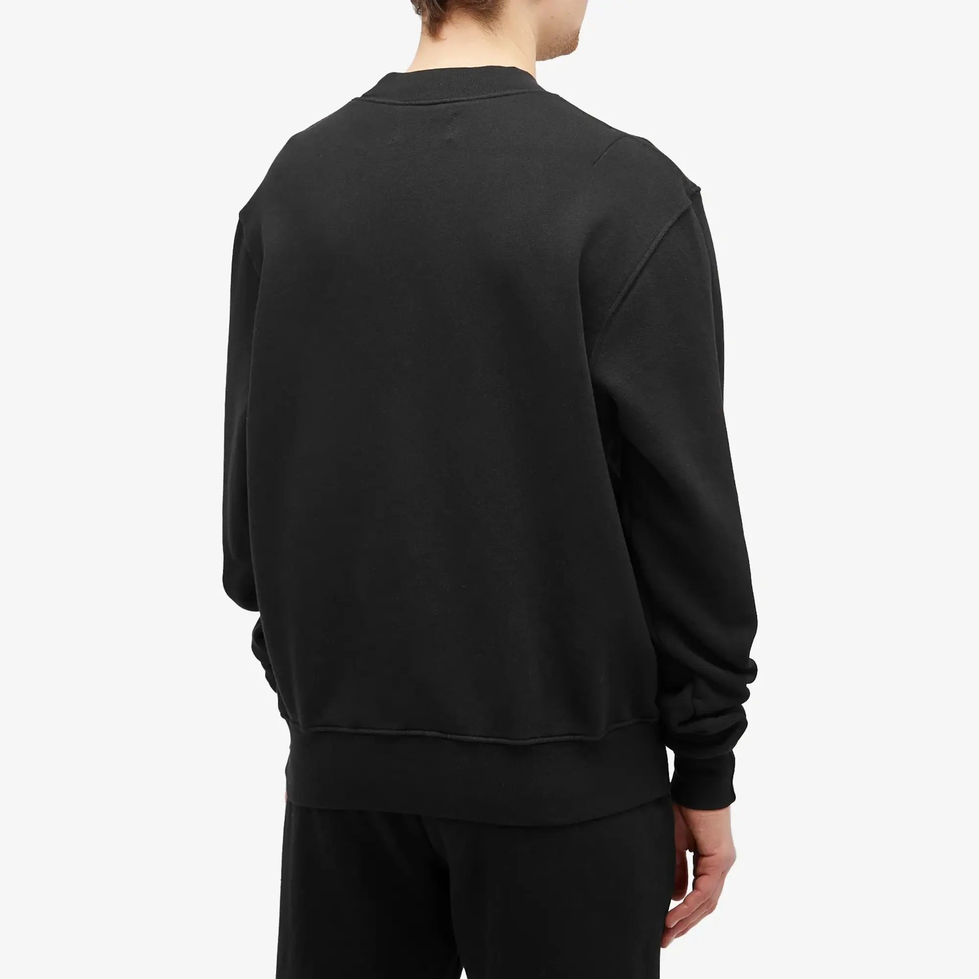 Les Tien Men's Heavyweight Banded Mock Neck Polo Jet Black