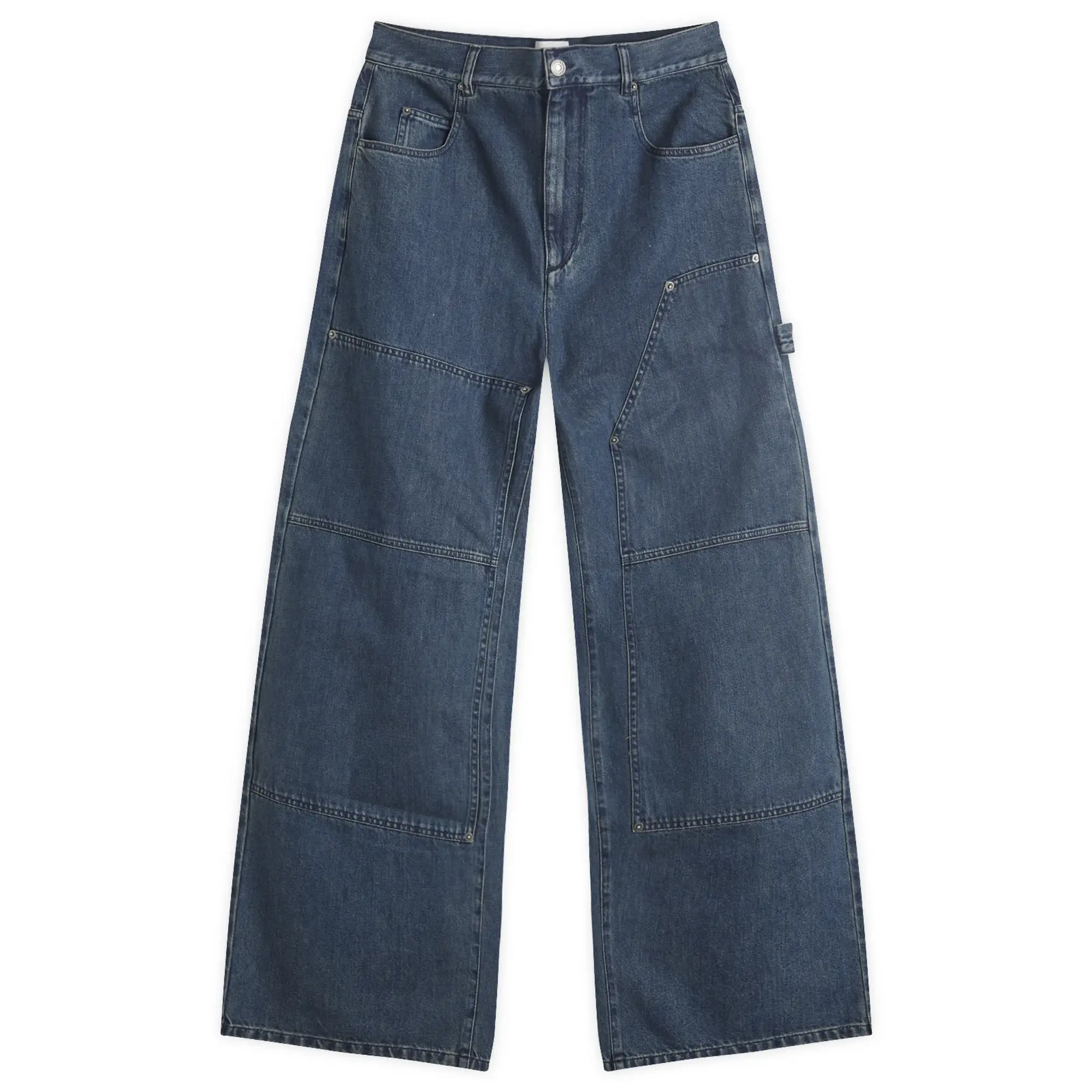 Isabel Marant Men's Orson Double Knee Pants Faded Blue