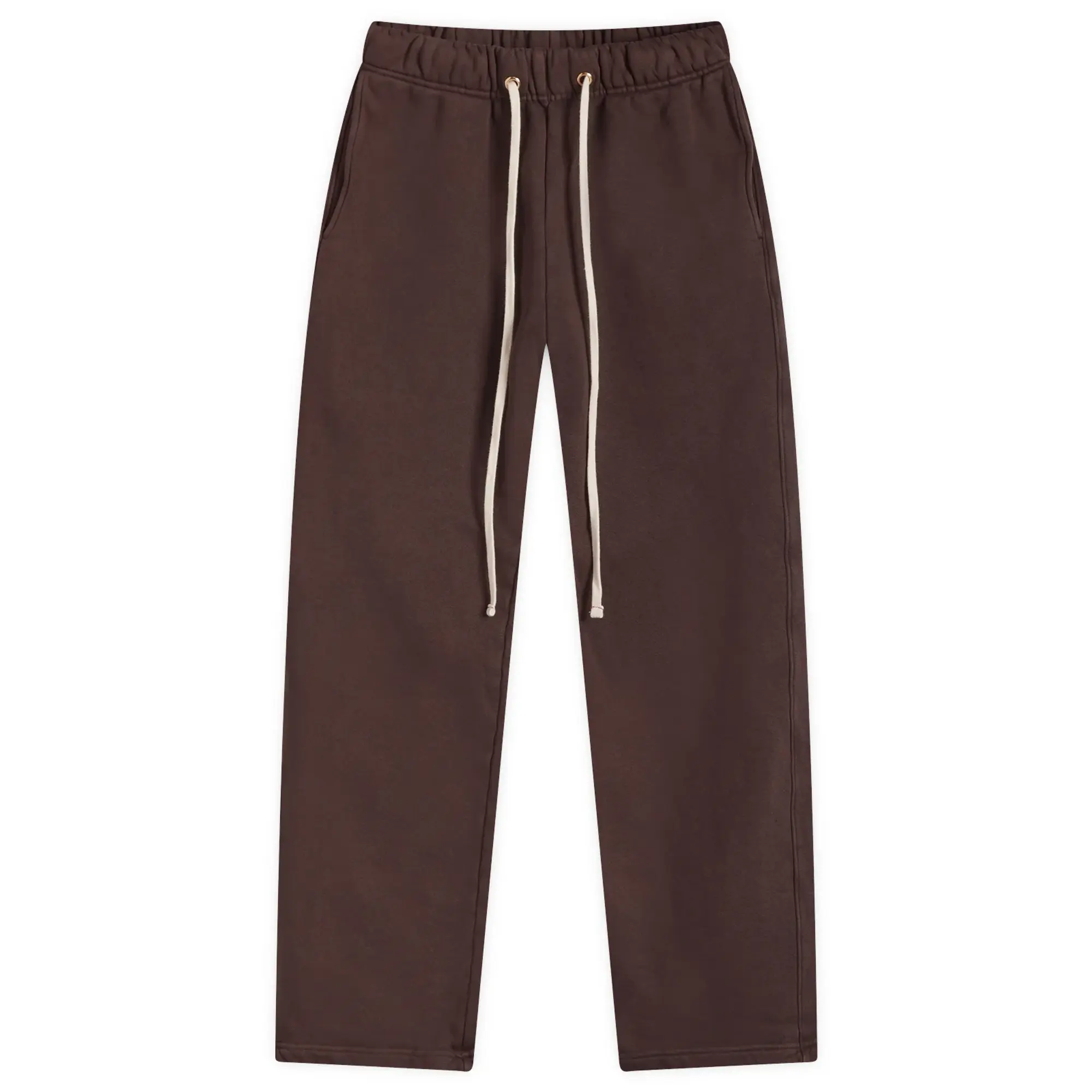 Les Tien Men's Heavyweight Classic Pants Washed Brown Fig
