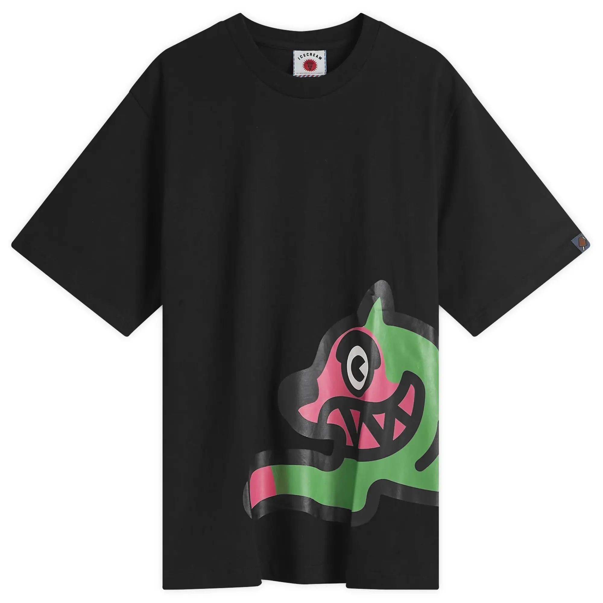 ICECREAM Jumbo Running Dog T-Shirt, Black