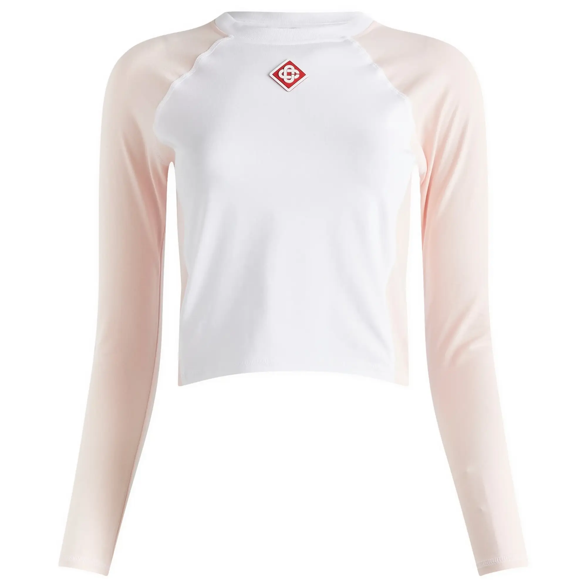 Casablanca Women's Raglan Long Sleeve Top White/Pink