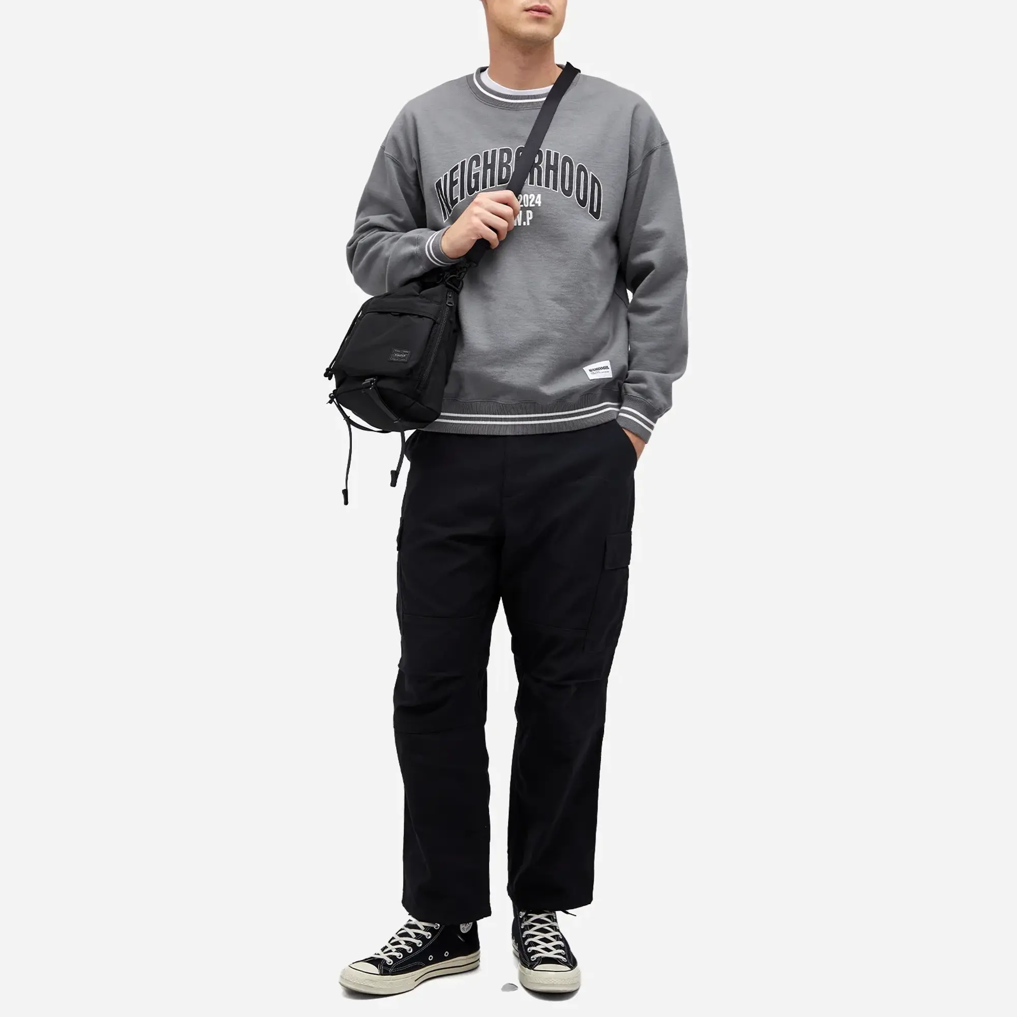 Neighborhood Men's College Sweatshirt Grey
