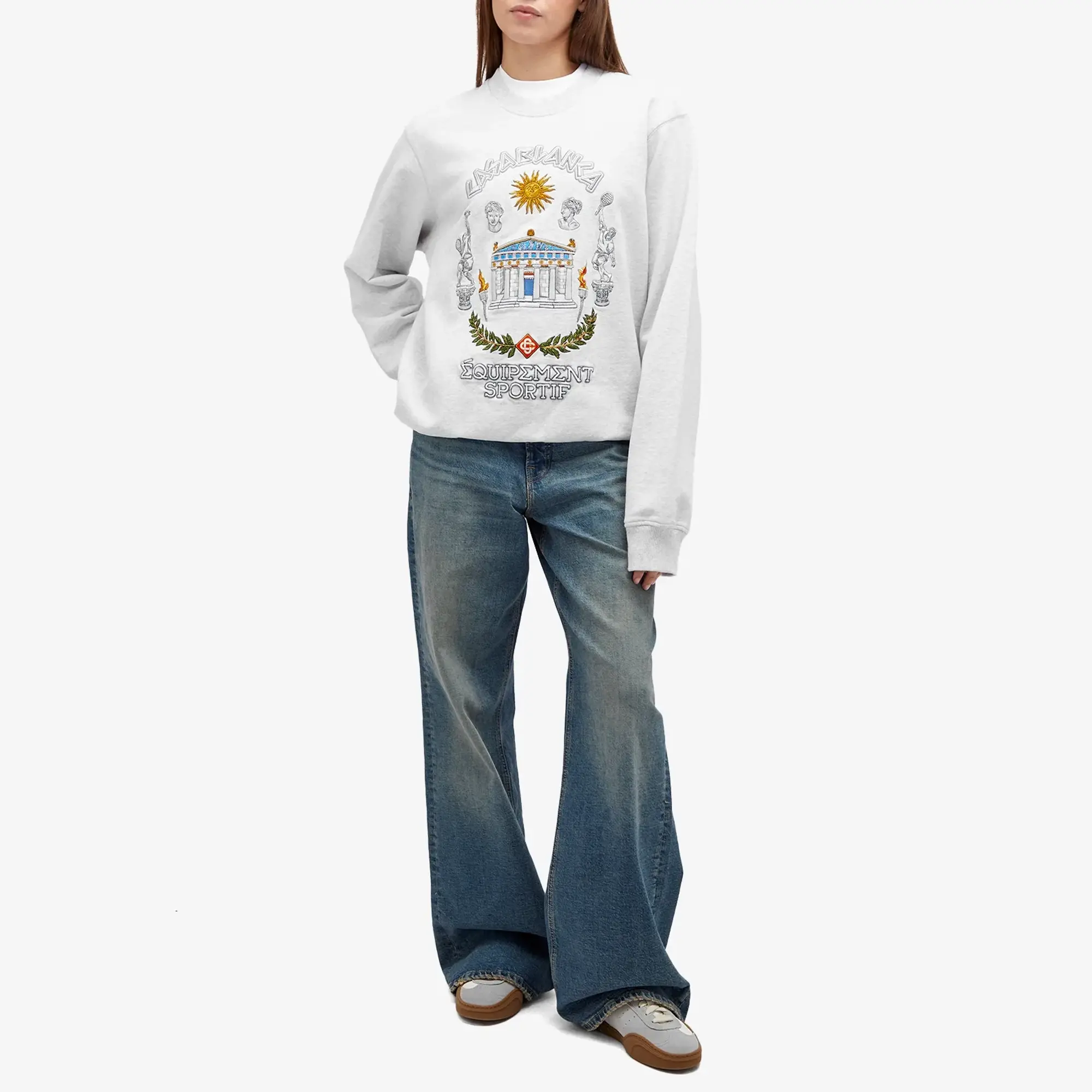 Casablanca Women's Embroidered Sweatshirt Le Temple Du Sport