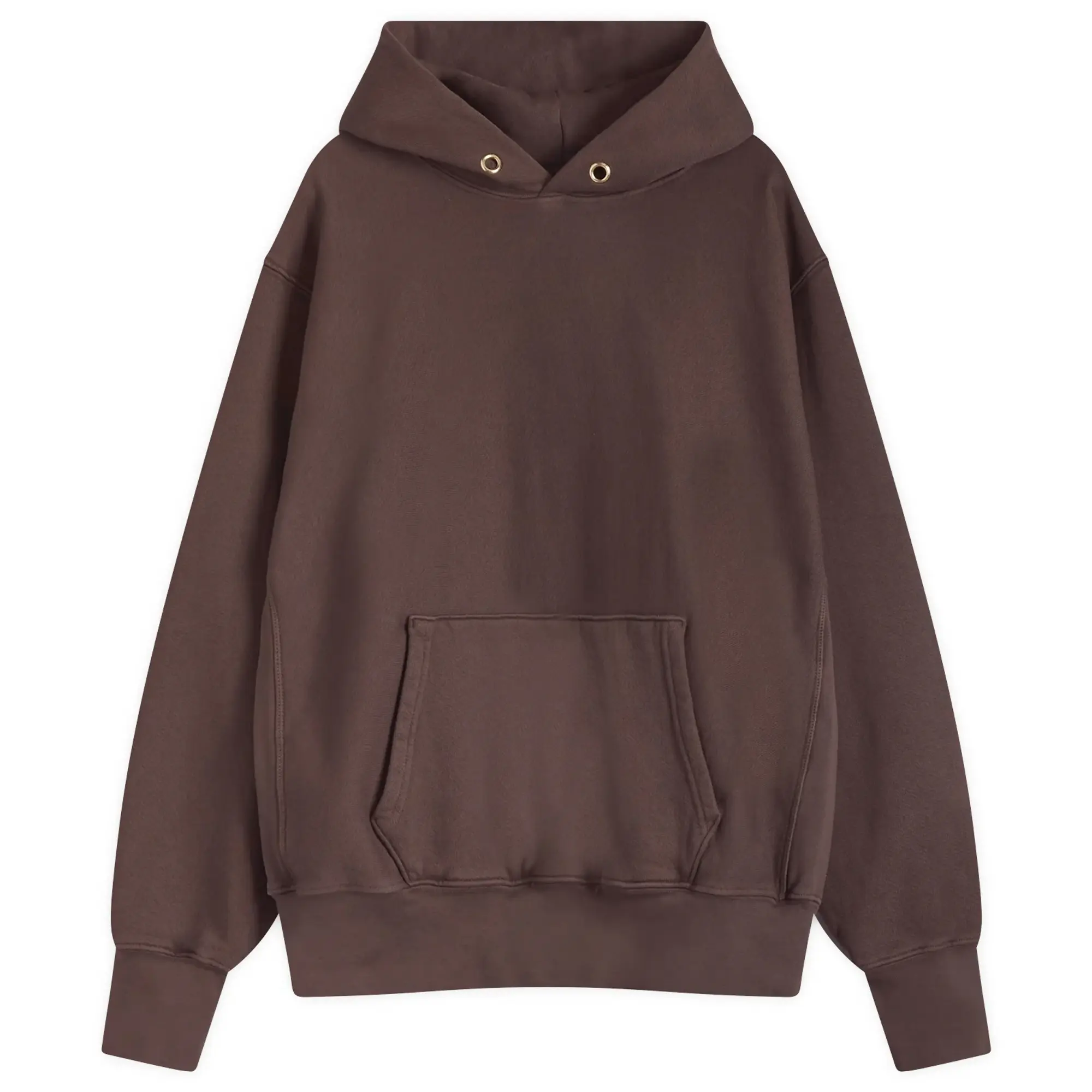 Les Tien Men's Heavyweight Hoodie Washed Brown Fig