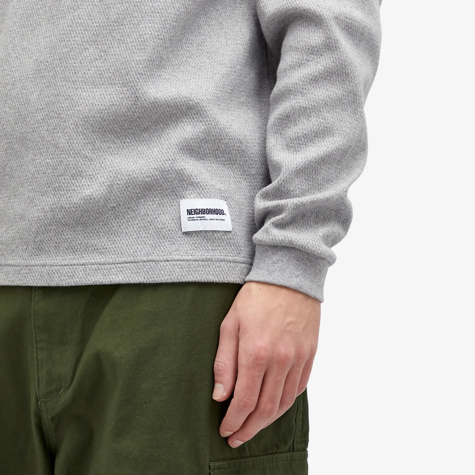 Neighborhood Men's Honeycomb Lightweight Sweatshirt Grey