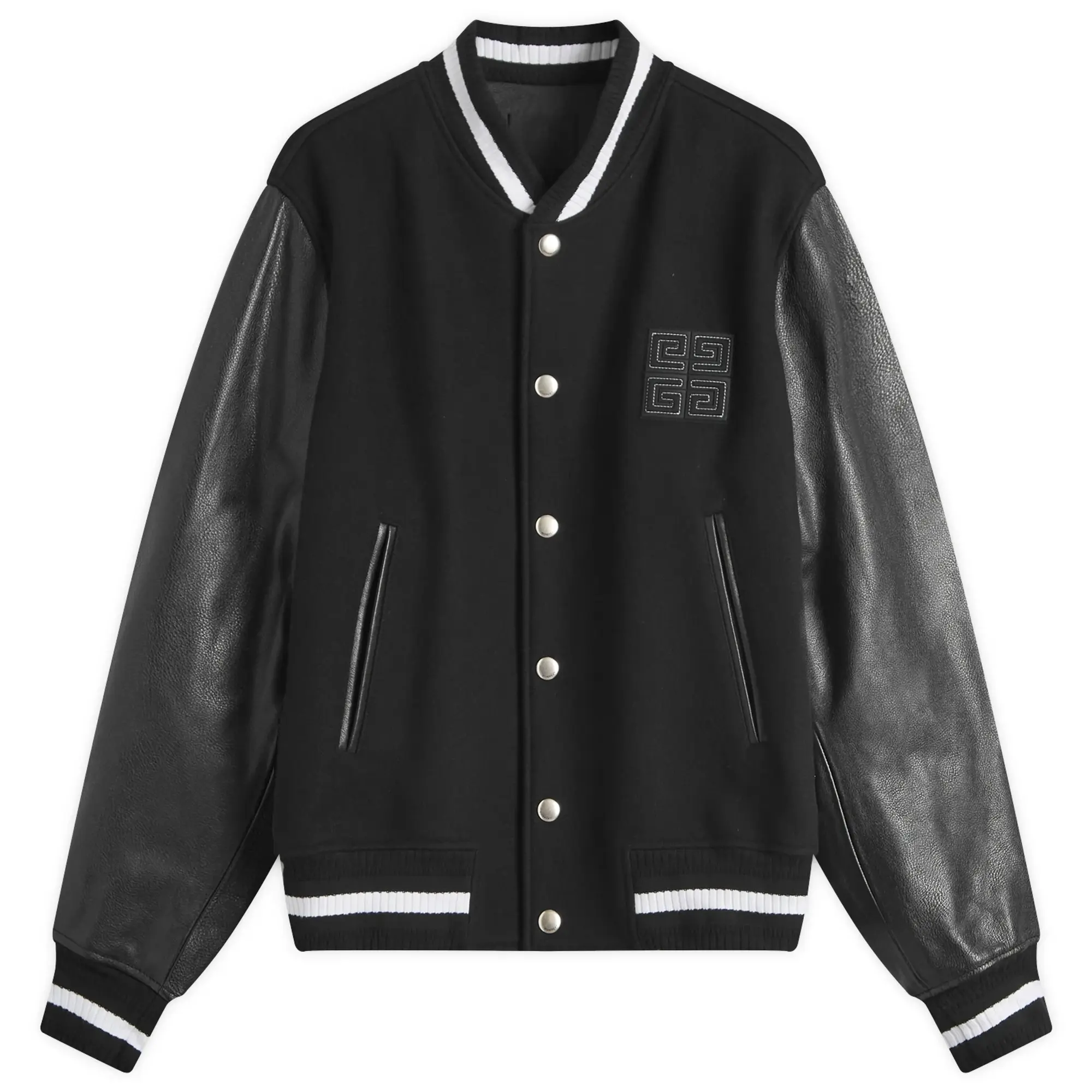 Givenchy Men's Mix Material Varsity Jacket Black