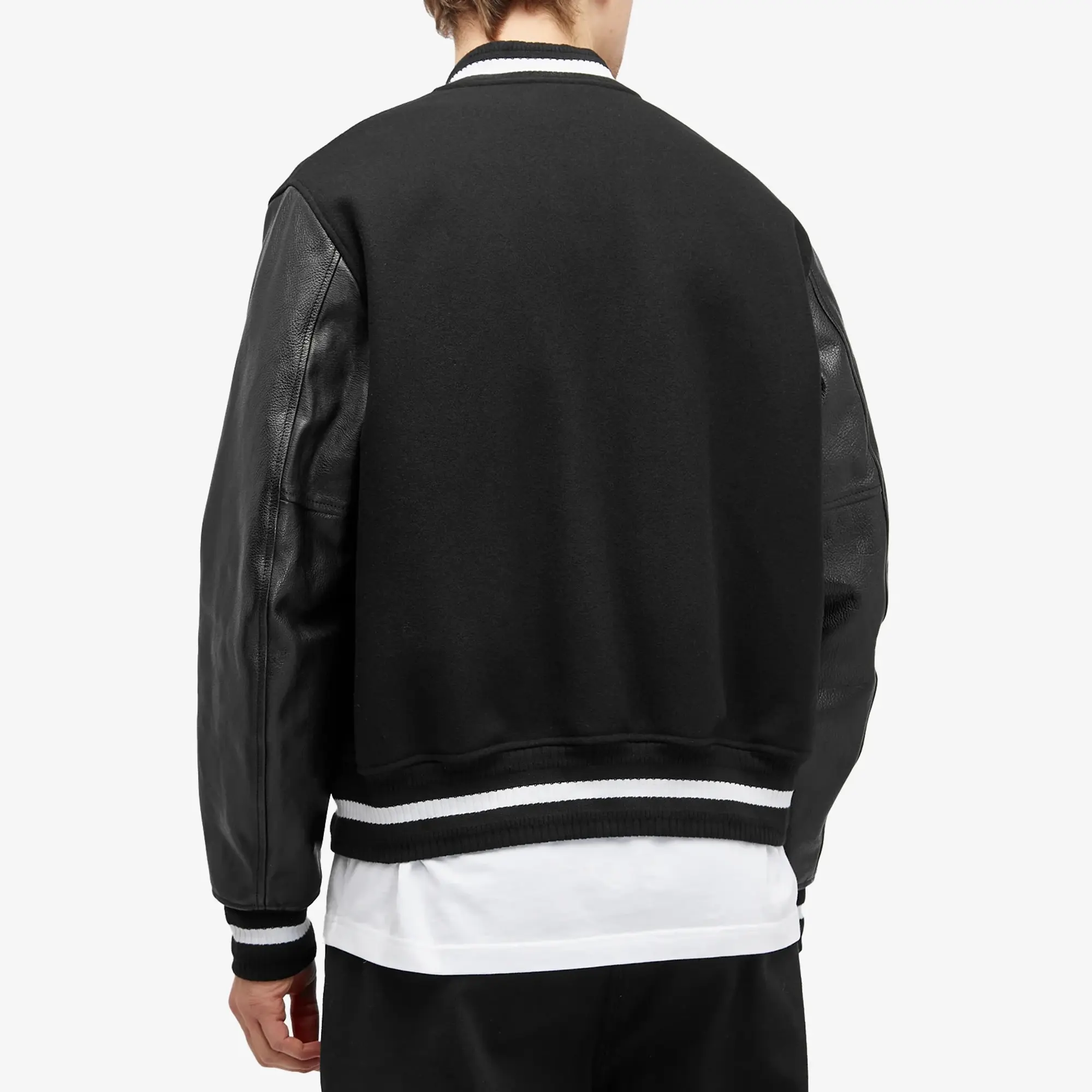 Givenchy Men's Mix Material Varsity Jacket Black