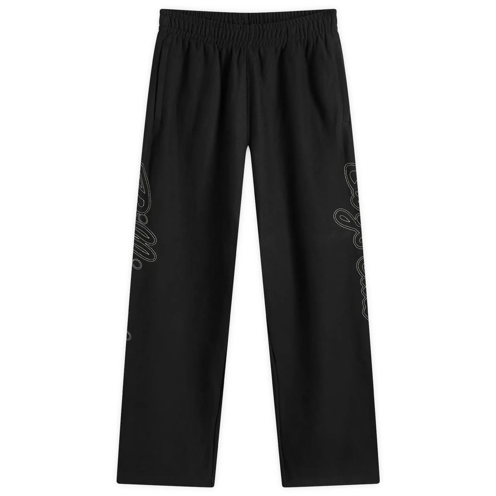 Billionaire Boys Club Men's Script Logo Chainstitch Wide Leg Sweat Black