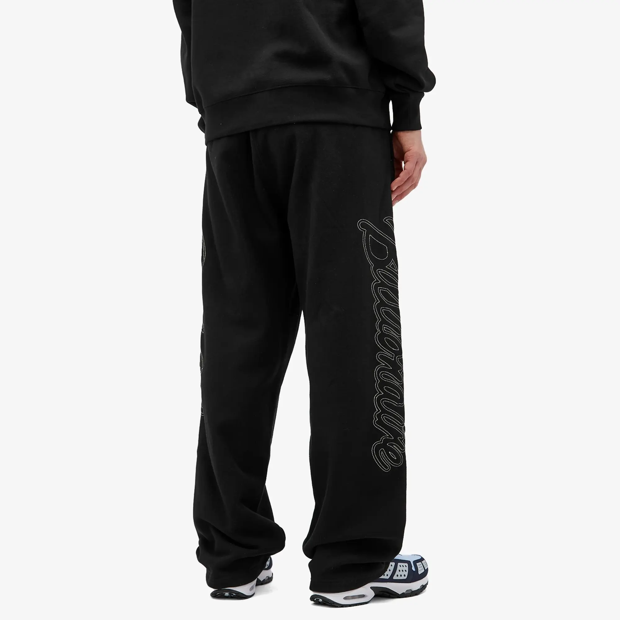 Billionaire Boys Club Men's Script Logo Chainstitch Wide Leg Sweat Black