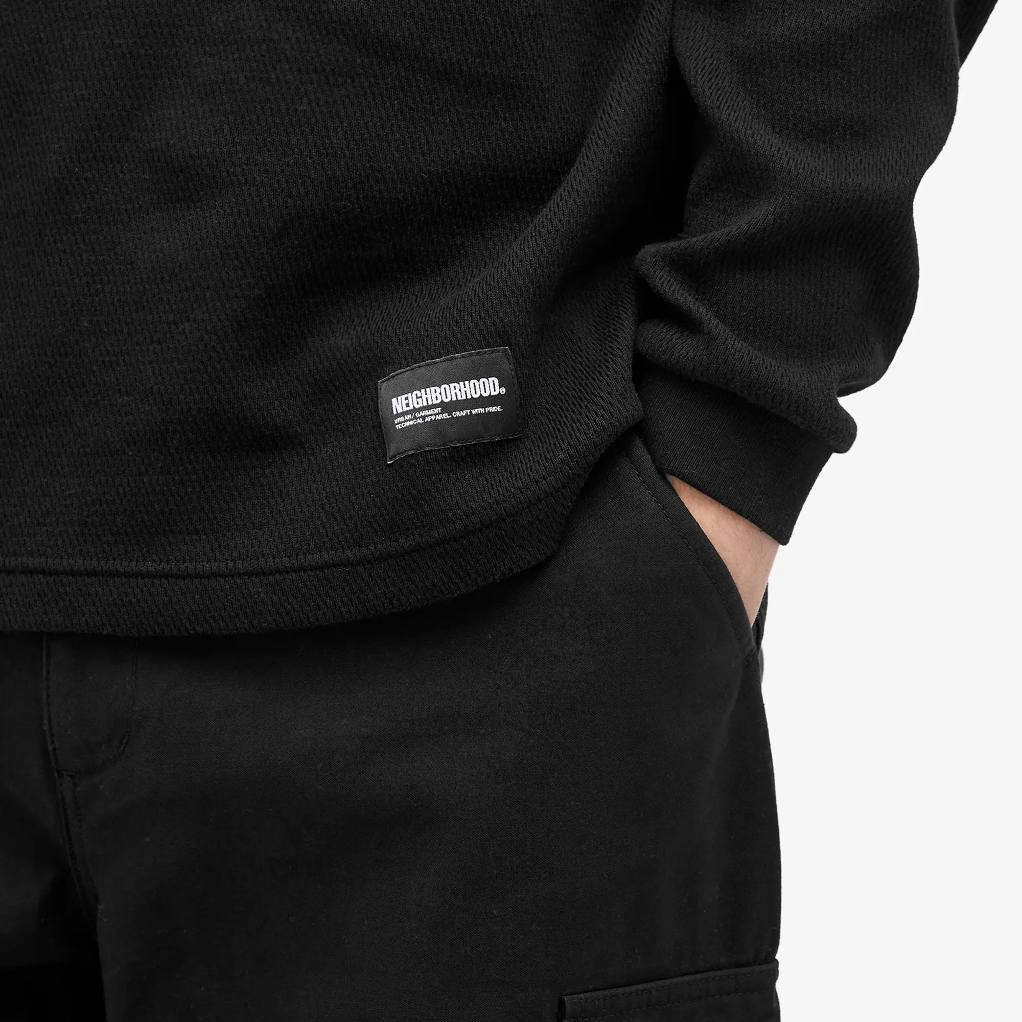 Neighborhood Men's Honeycomb Lightweight Sweatshirt Black