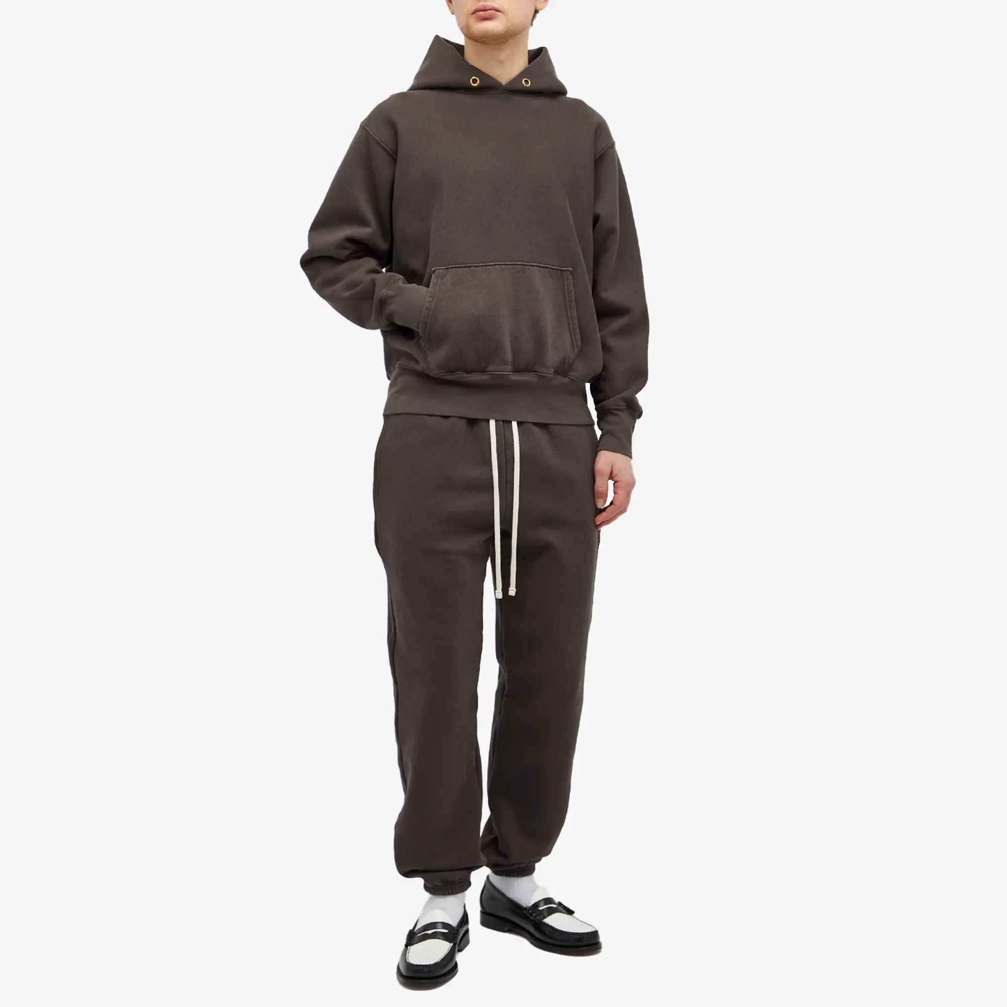 Les Tien Men's Heavyweight Hoodie Vintage Black
