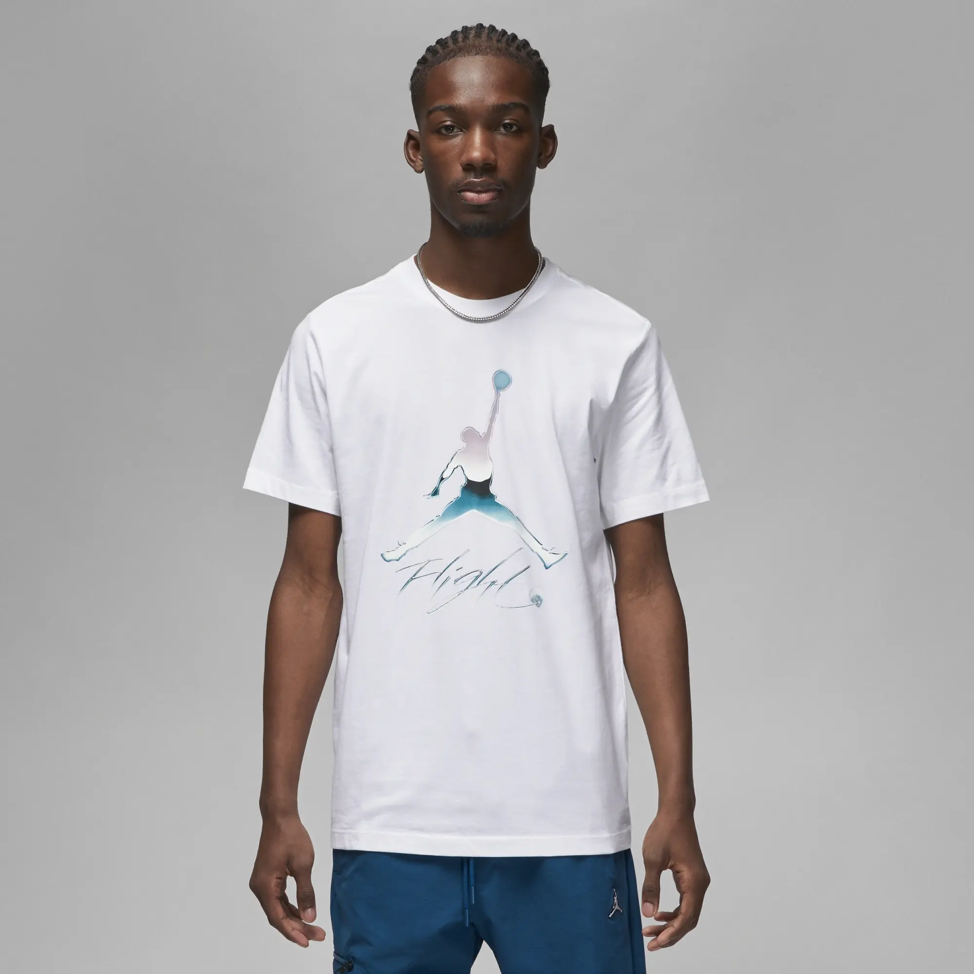 Nike Jordan Men's Graphic T-Shirt - White - Cotton/Polyester