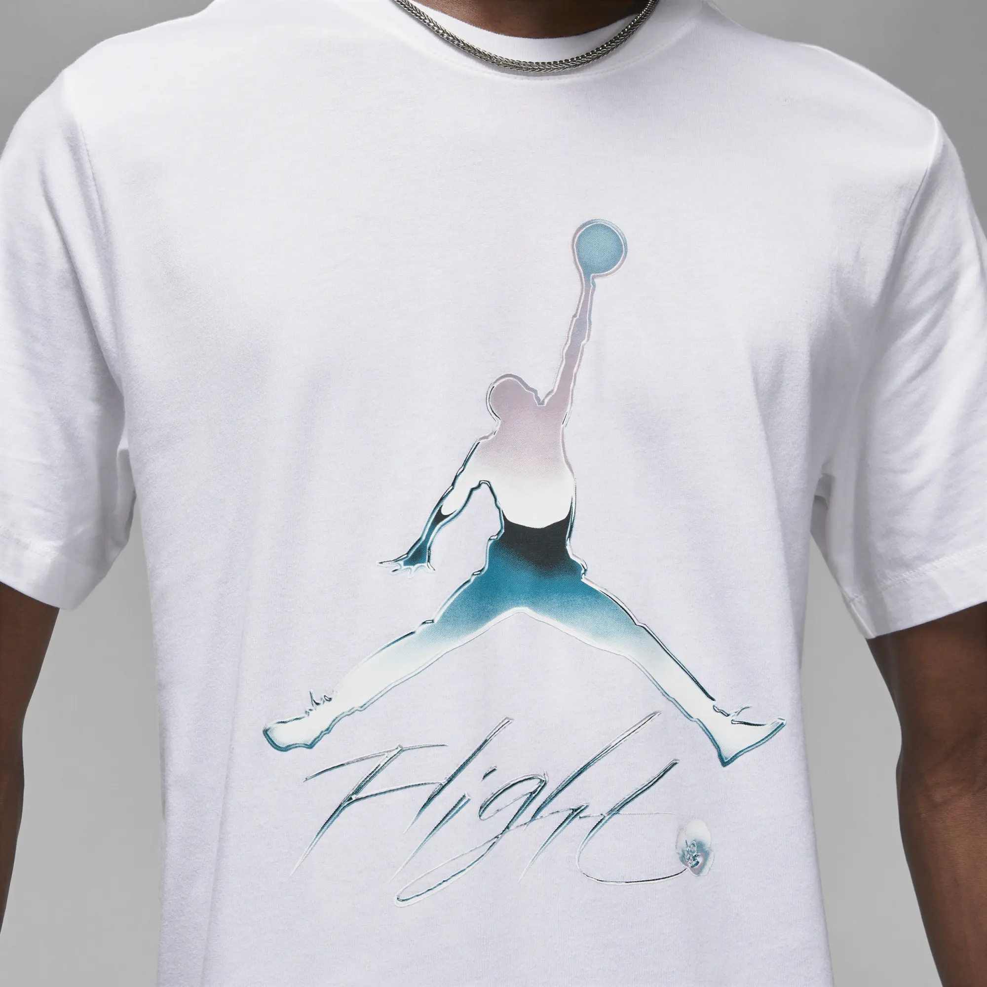 Nike Jordan Men's Graphic T-Shirt - White - Cotton/Polyester
