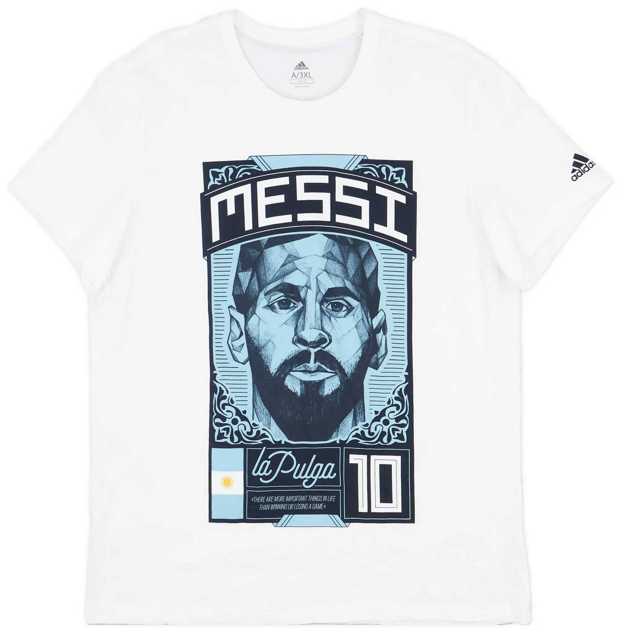 2018-19 Argentina 'Messi' adidas Cotton Tee - 9/10 - (3XL)