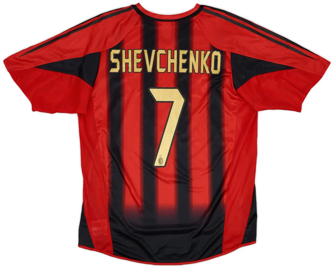 adidas 2004-05 AC Milan Home Shirt Shevchenko #7 - 5/10 - (L
