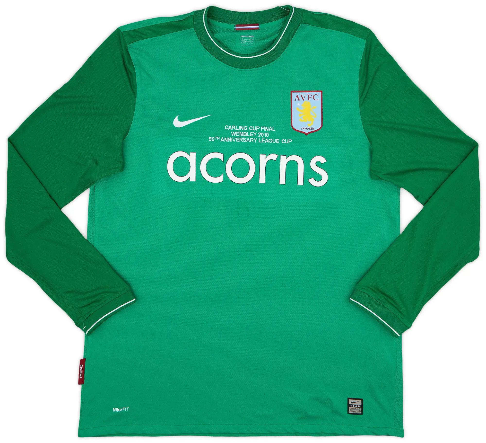 Nike 2009-10 Aston Villa 'Carling Cup Final' GK Shirt - 8/10 - (XL)