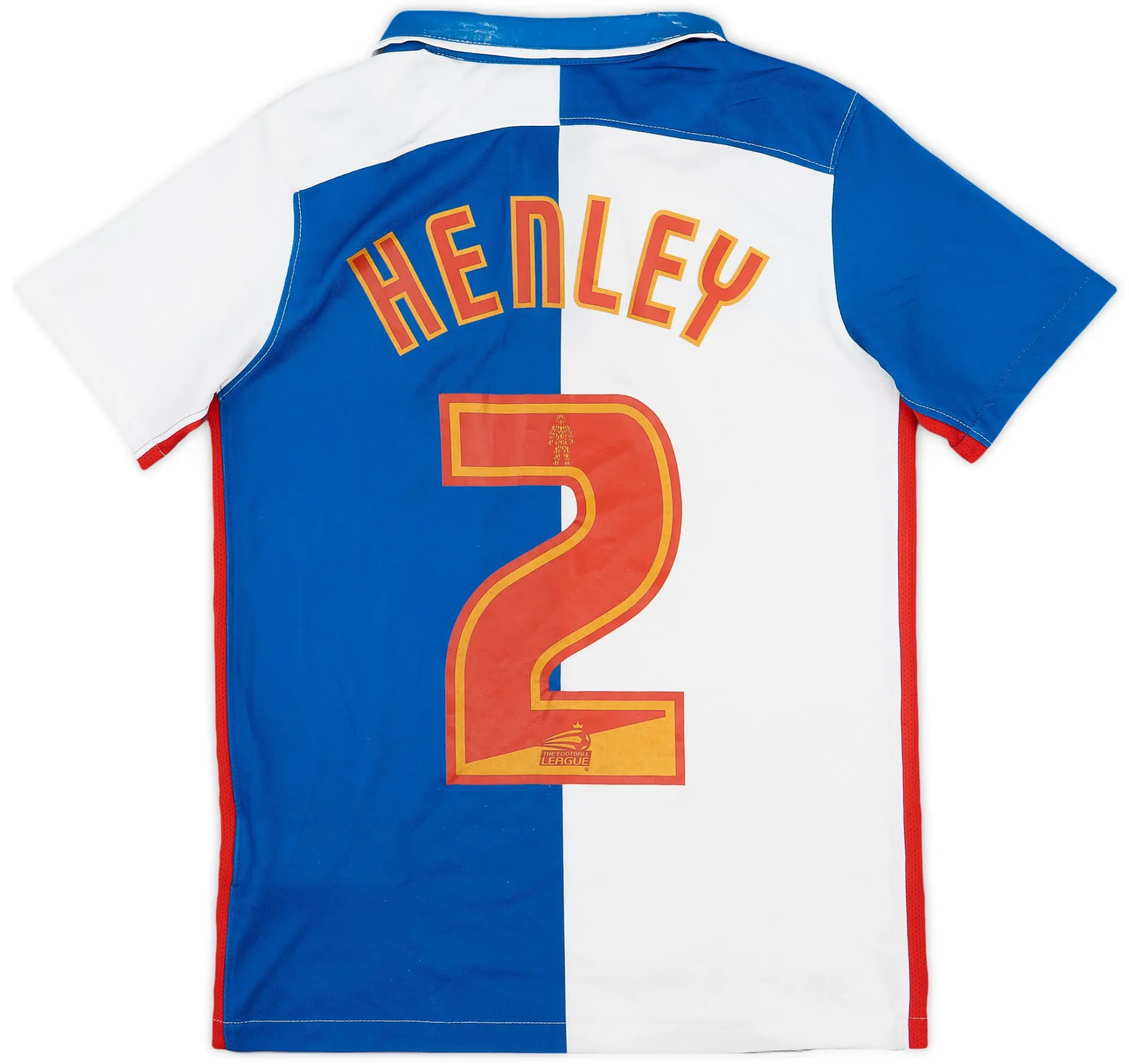 Nike 2015-16 Blackburn Home Shirt Henley #2 - 8/10 - (M.Boys)