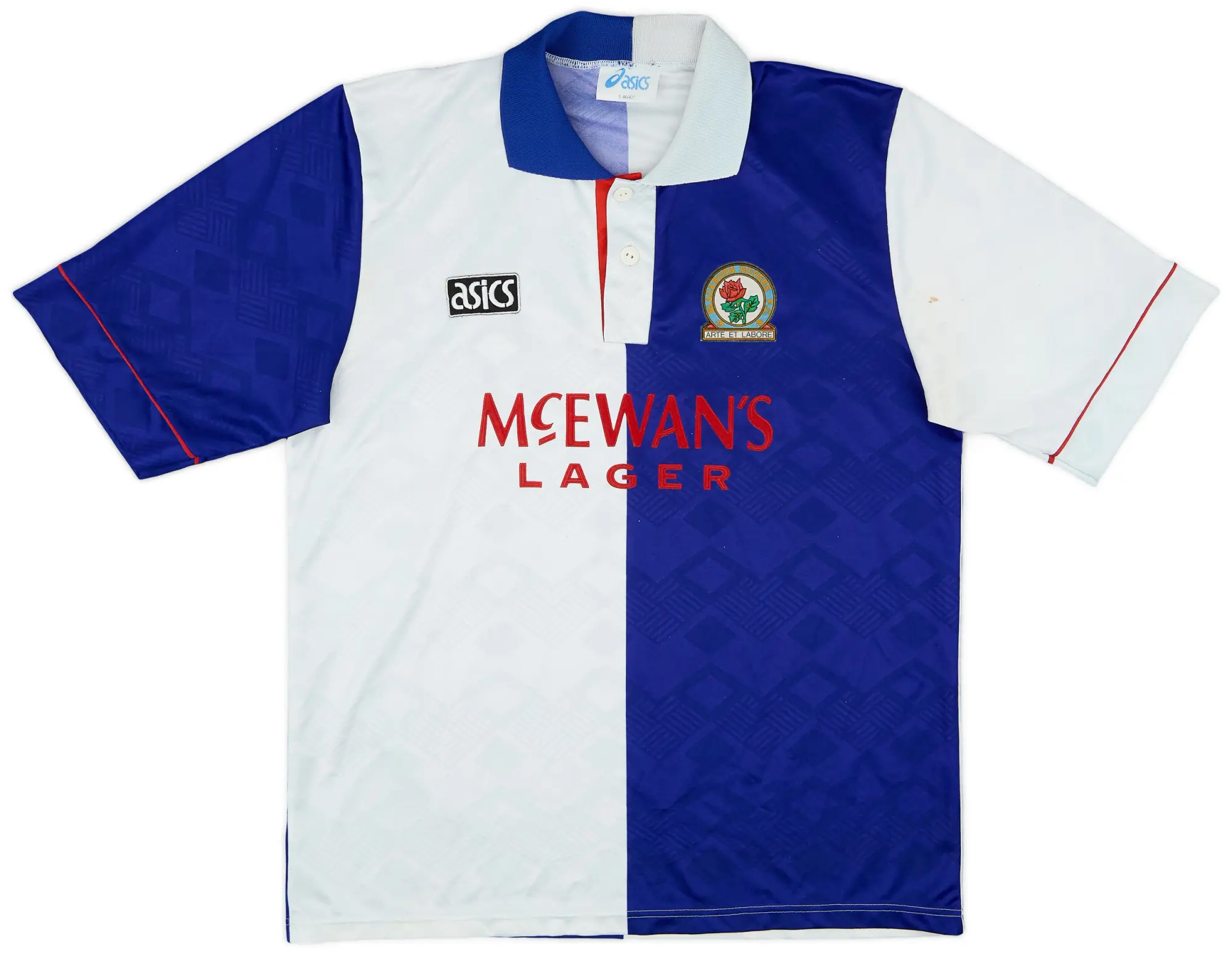 Asics 1992-94 Blackburn Home Shirt #6 - 6/10 - (L)