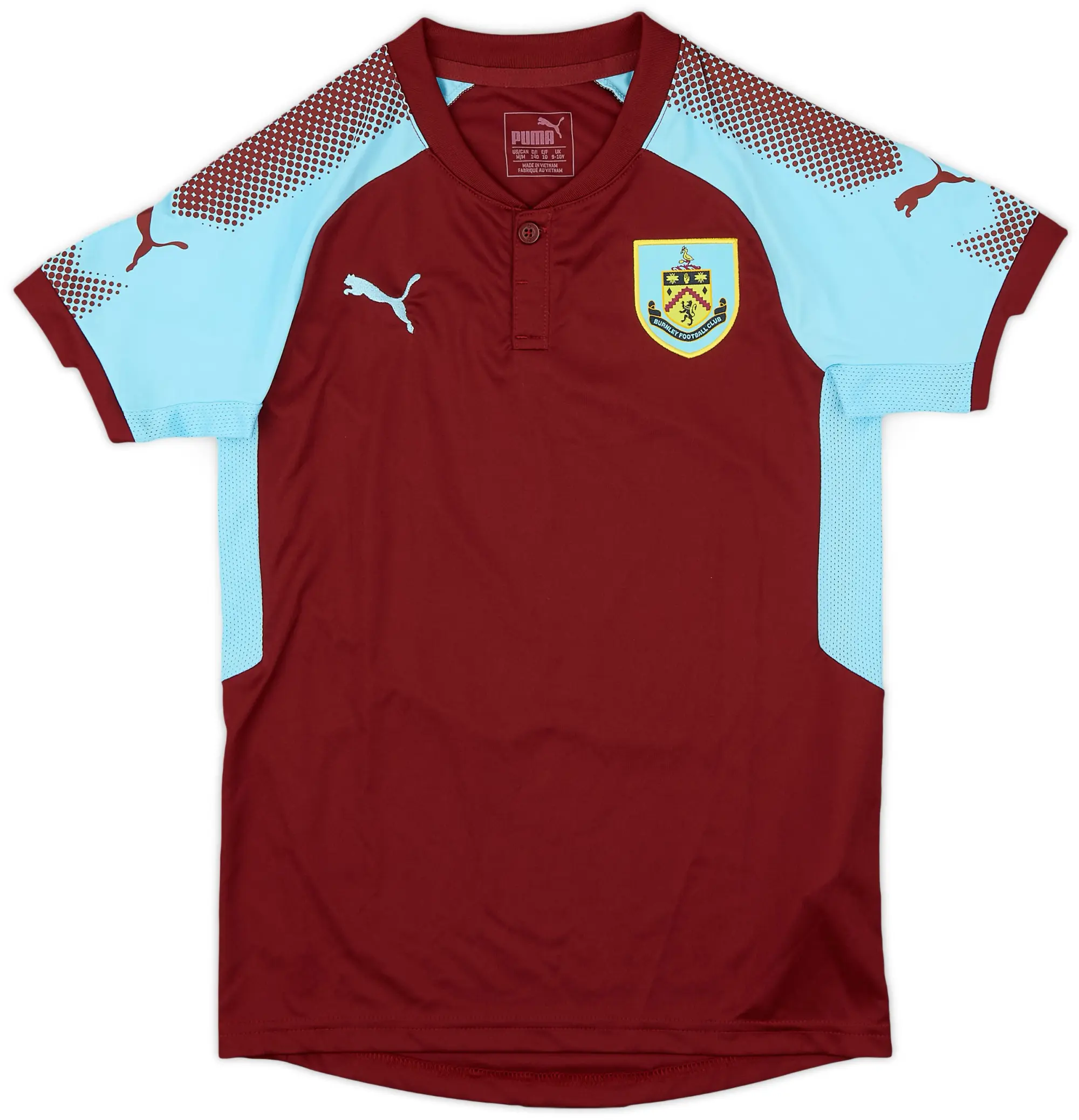 Puma 2017-18 Burnley Home Shirt - 8/10 - (9-10 Years)