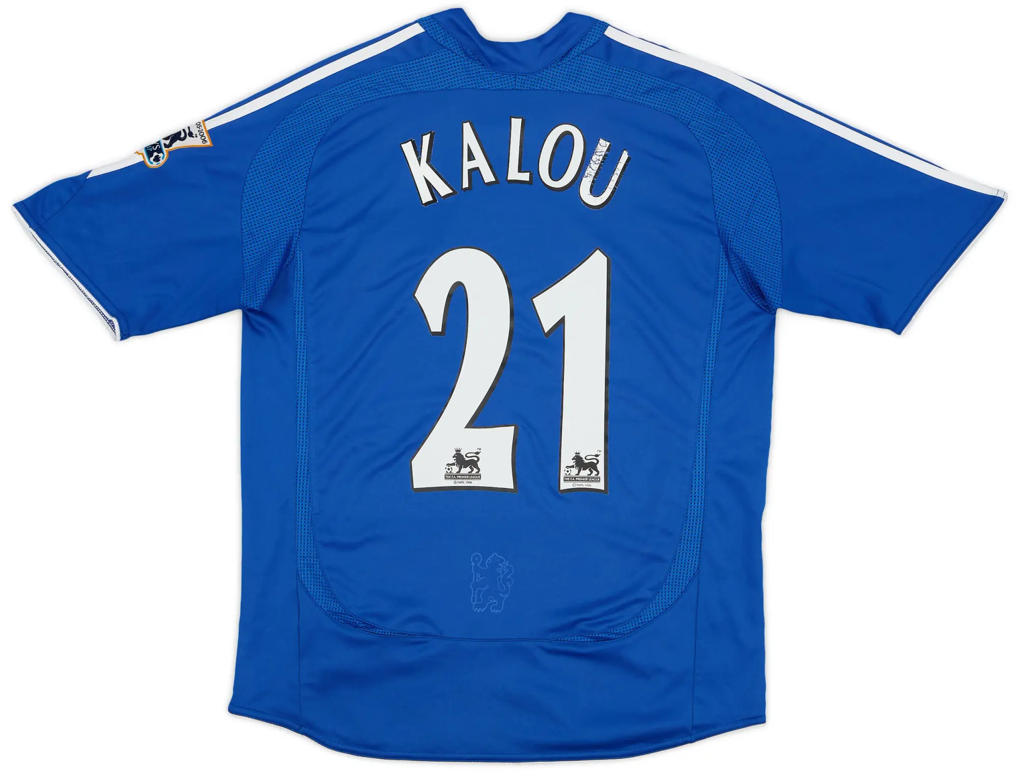 adidas 2006-08 Chelsea Home Shirt Kalou #21 - 5/10 - (L.Boys)
