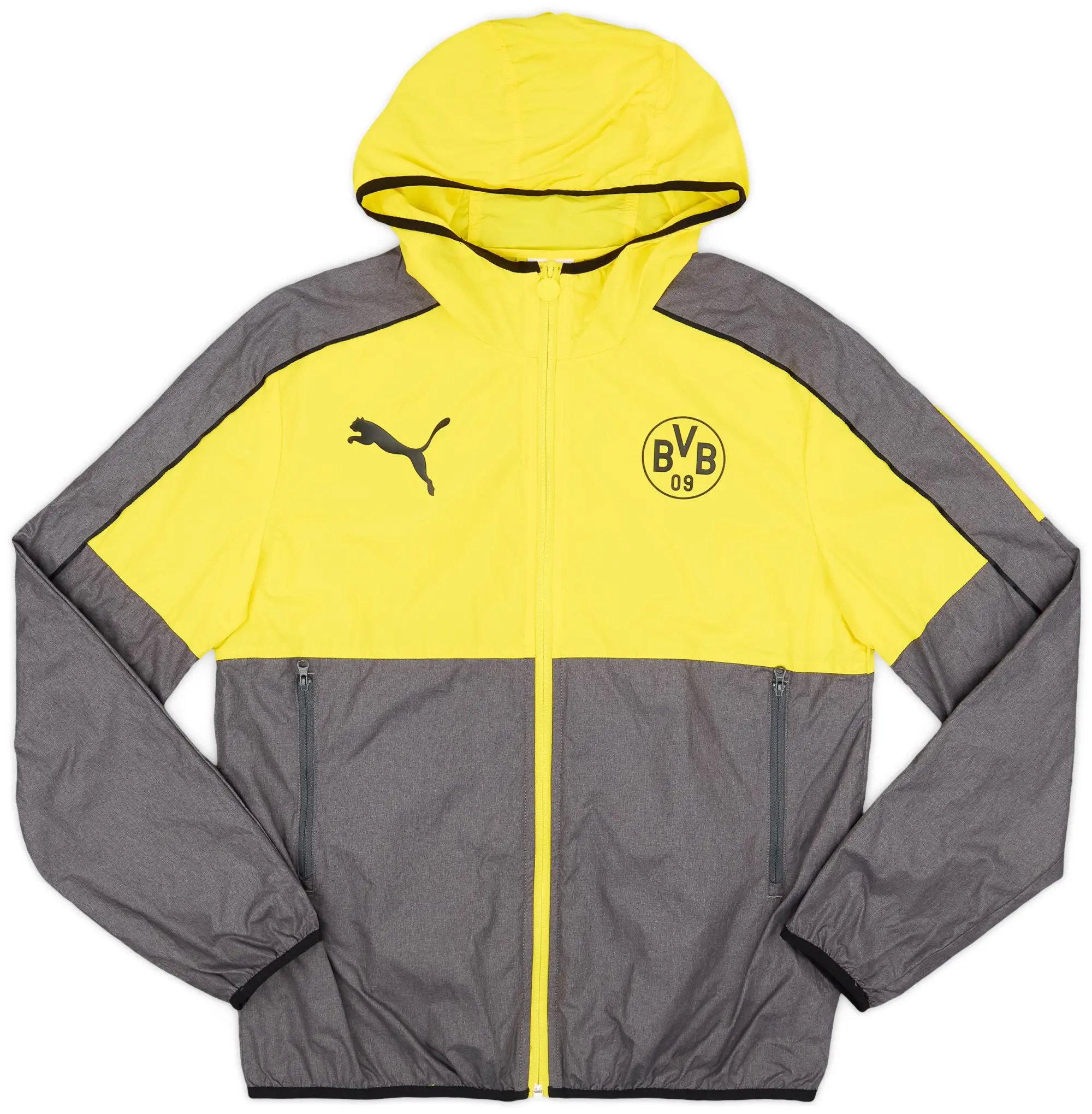2013-14 Borussia Dortmund Puma Hooded Rain Jacket - 8/10 - (S)