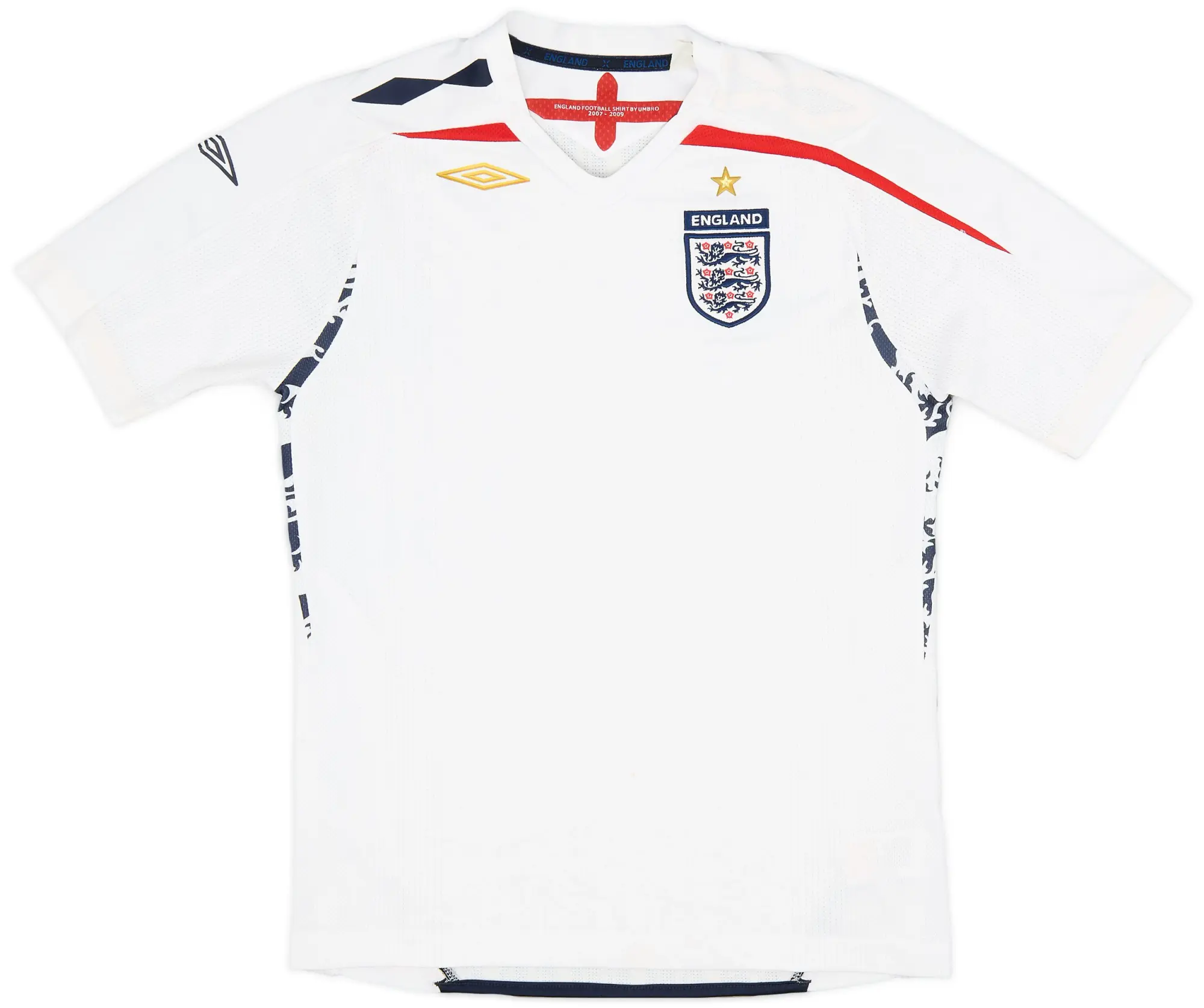 Umbro 2007-09 England Home Shirt - 8/10 - (L.Boys)