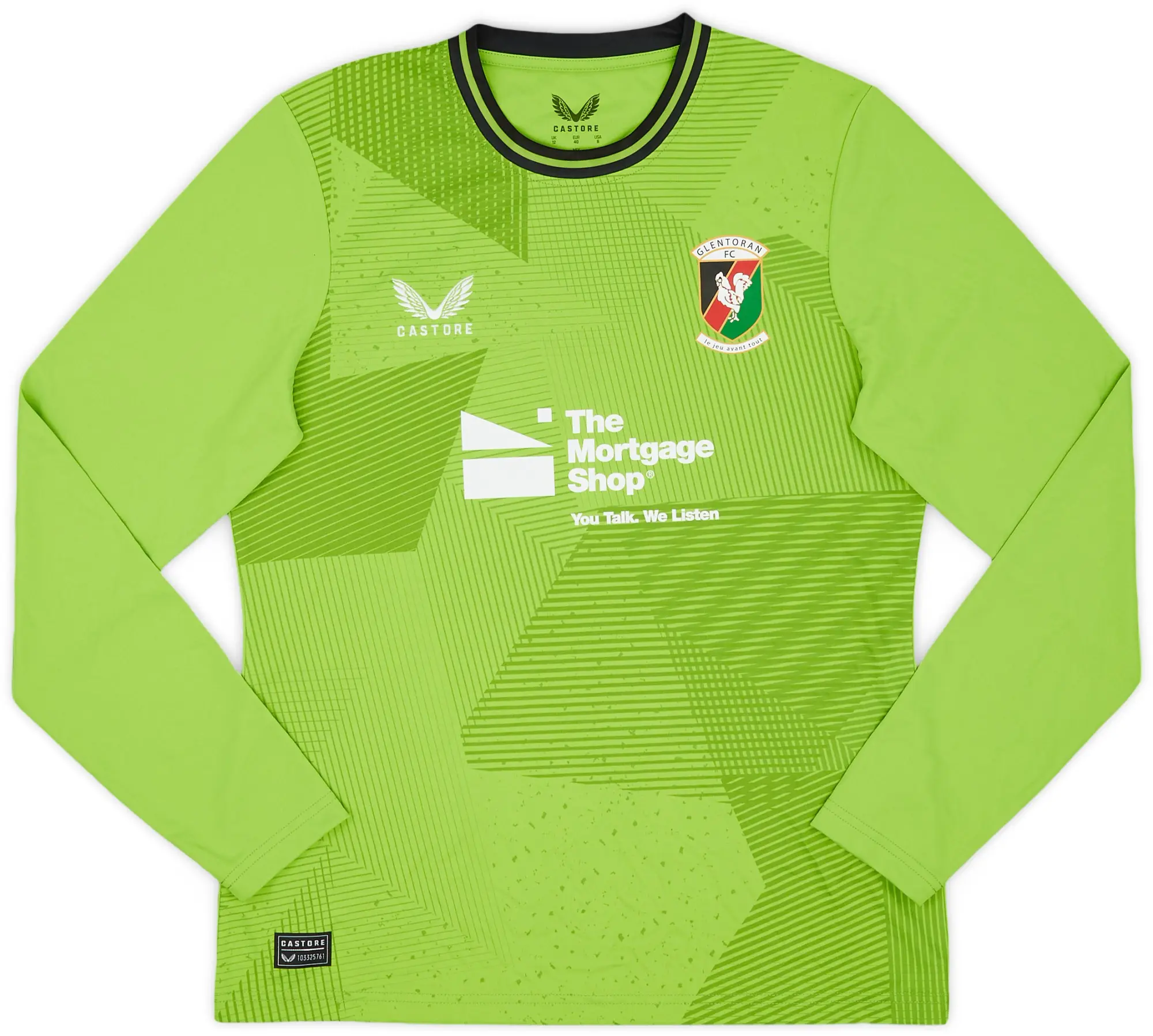 Castore 2023-24 Glentoran GK Shirt - 8/10 - (M.Boys)