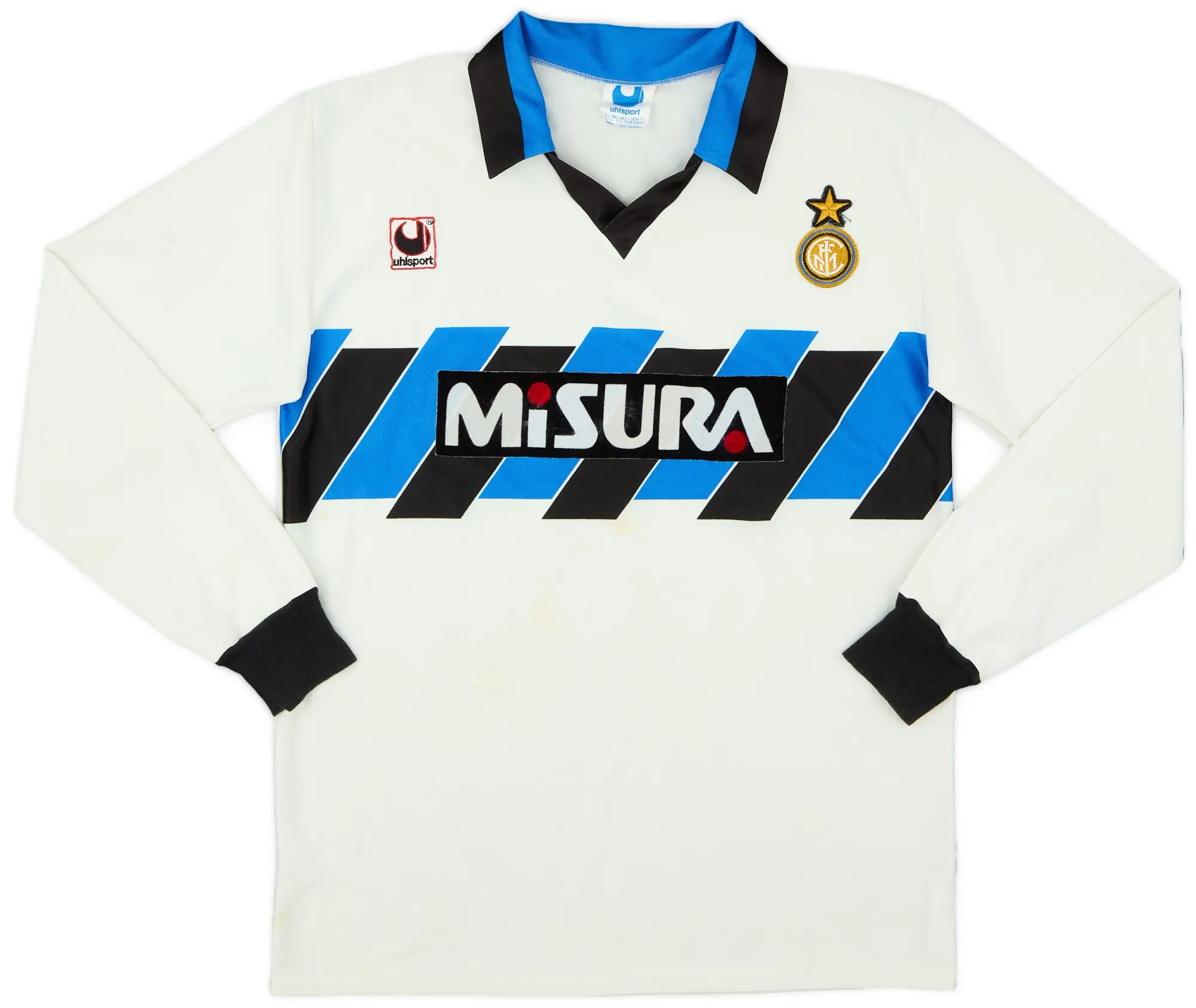 1990-91 Inter Milan Away L/S Shirt - 6/10 - (L)