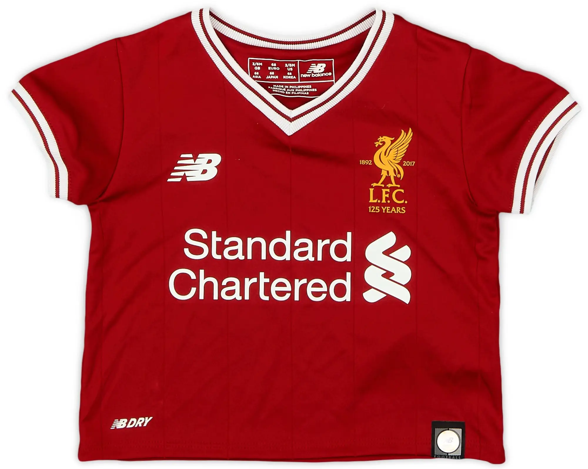 NewBalance 2017-18 Liverpool 125 Years Home Shirt - 8/10 - (3-6 Months)